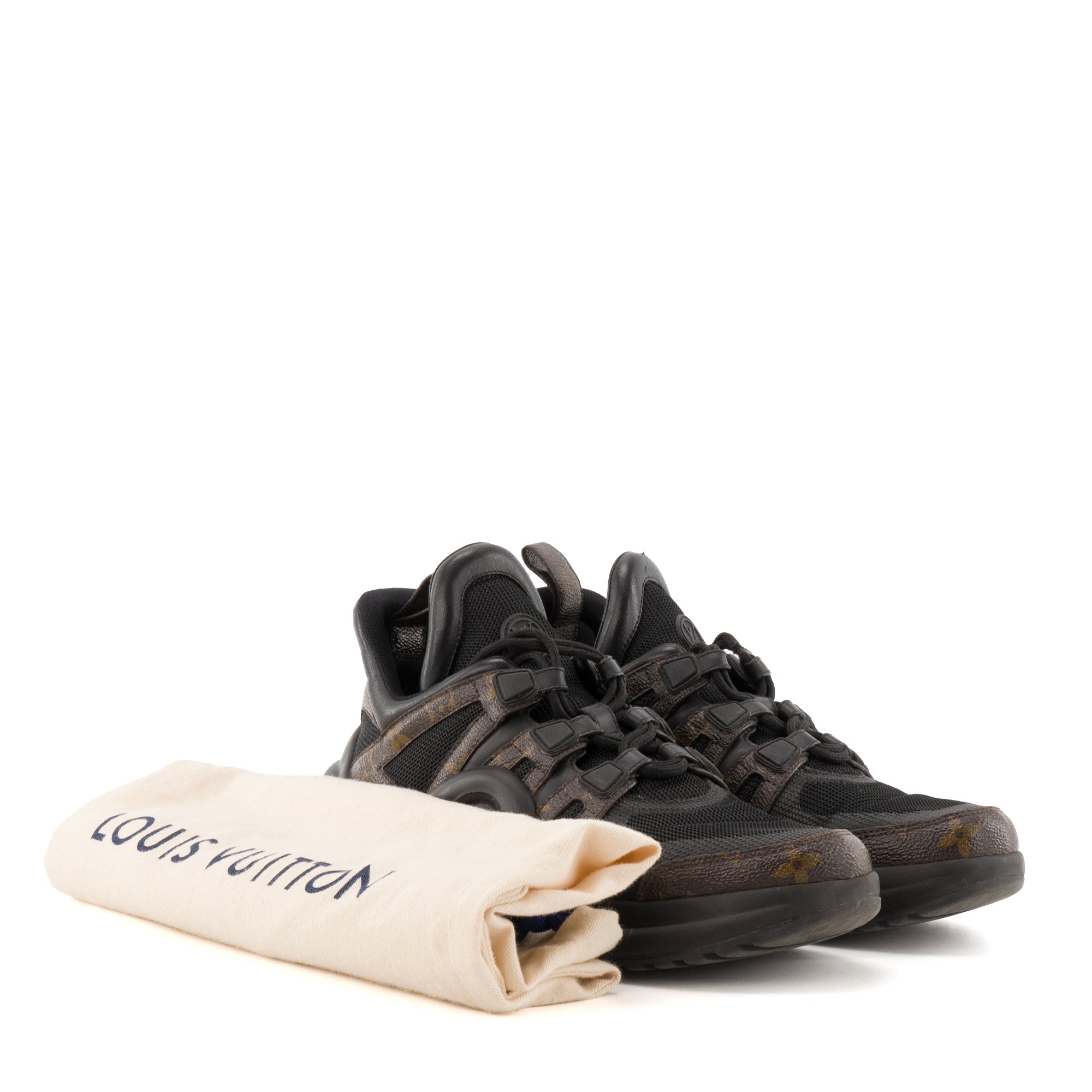 LOUIS VUITTON - Sneakers Archlight Louis Vuitton en toile enduite monogrammée (T37.5)