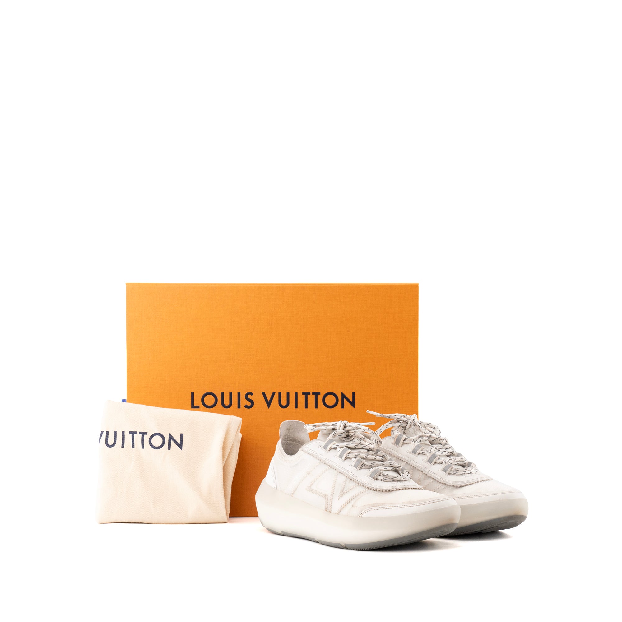 LOUIS VUITTON - Louis Vuitton LV Sprint sneakers in white canvas (Size 38.5)
