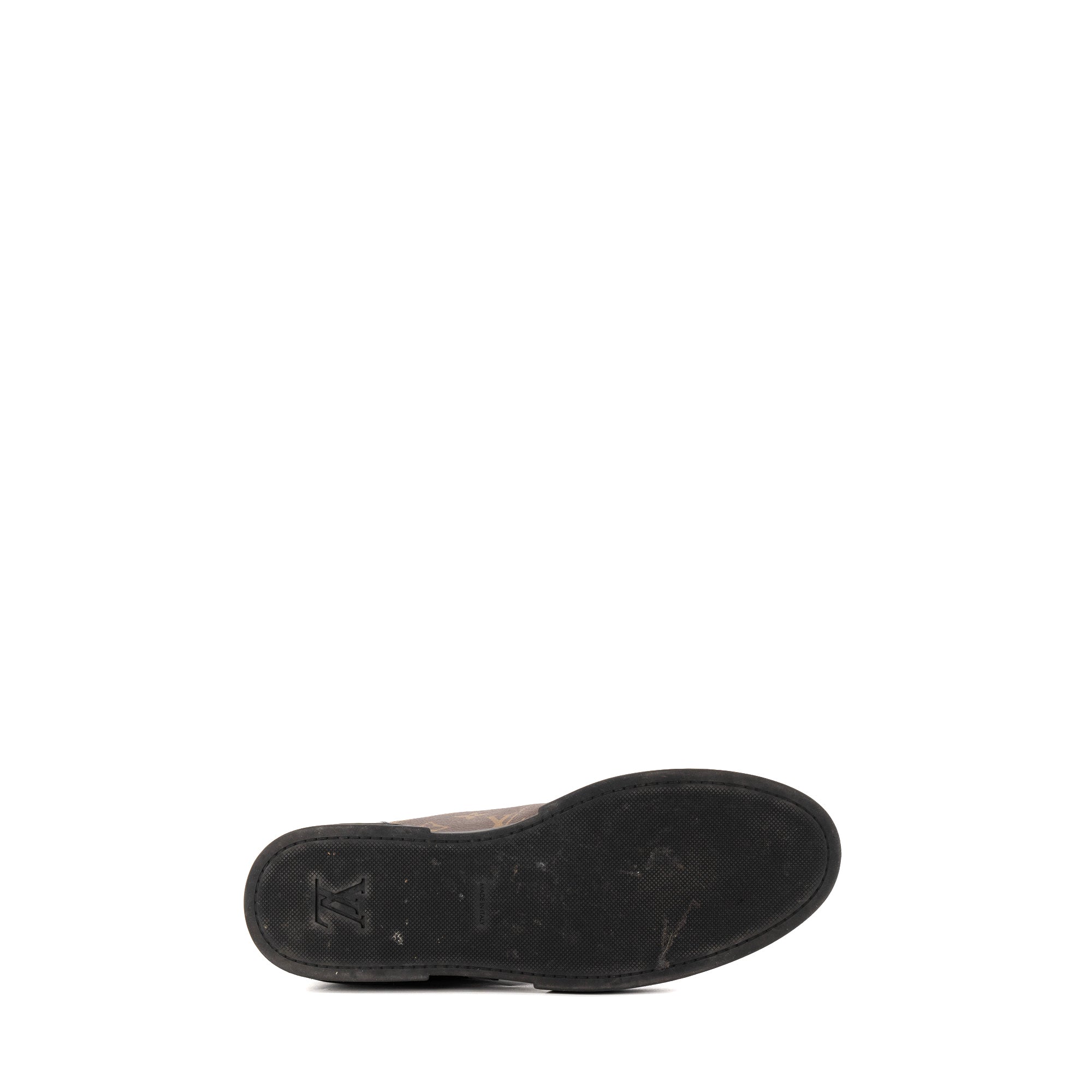LOUIS VUITTON - Sneakers Match-Up Louis Vuitton en toile enduite monogrammée et cuir lisse noir (T41,5)