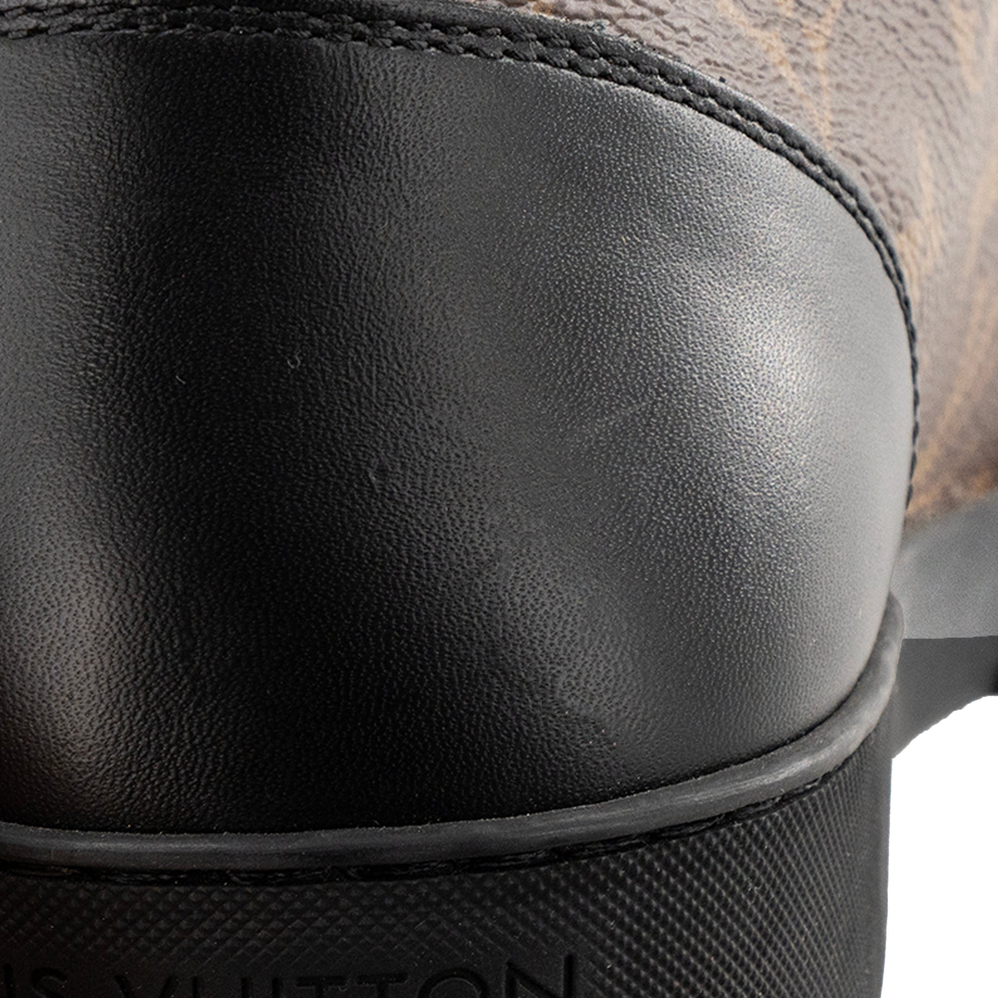 LOUIS VUITTON - Sneakers Match-Up Louis Vuitton en toile enduite monogrammée et cuir lisse noir (T41,5)
