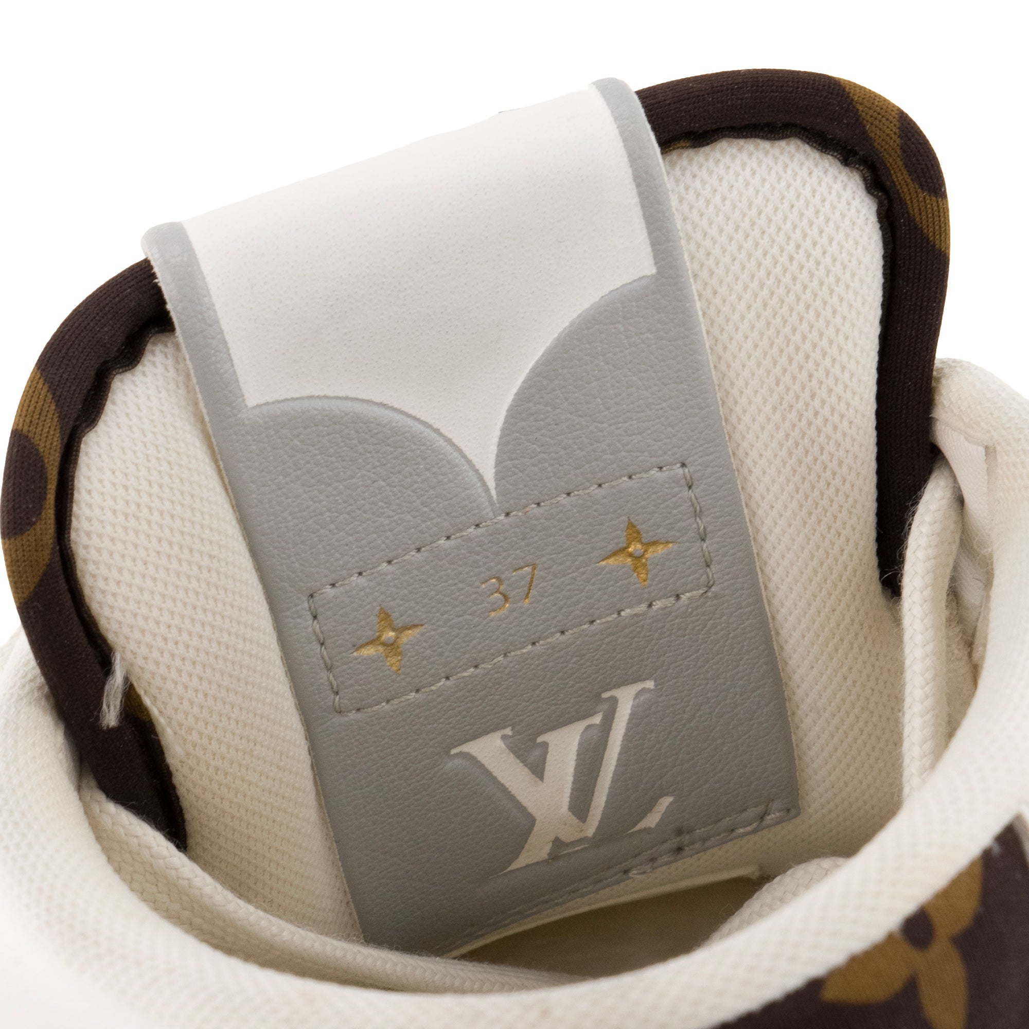 LOUIS VUITTON - Sneakers montantes Charlie Louis Vuitton en cuir blanc (T37)