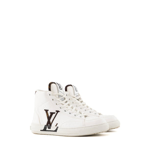 LOUIS VUITTON - Sneakers montantes Charlie Louis Vuitton en cuir blanc (T37)