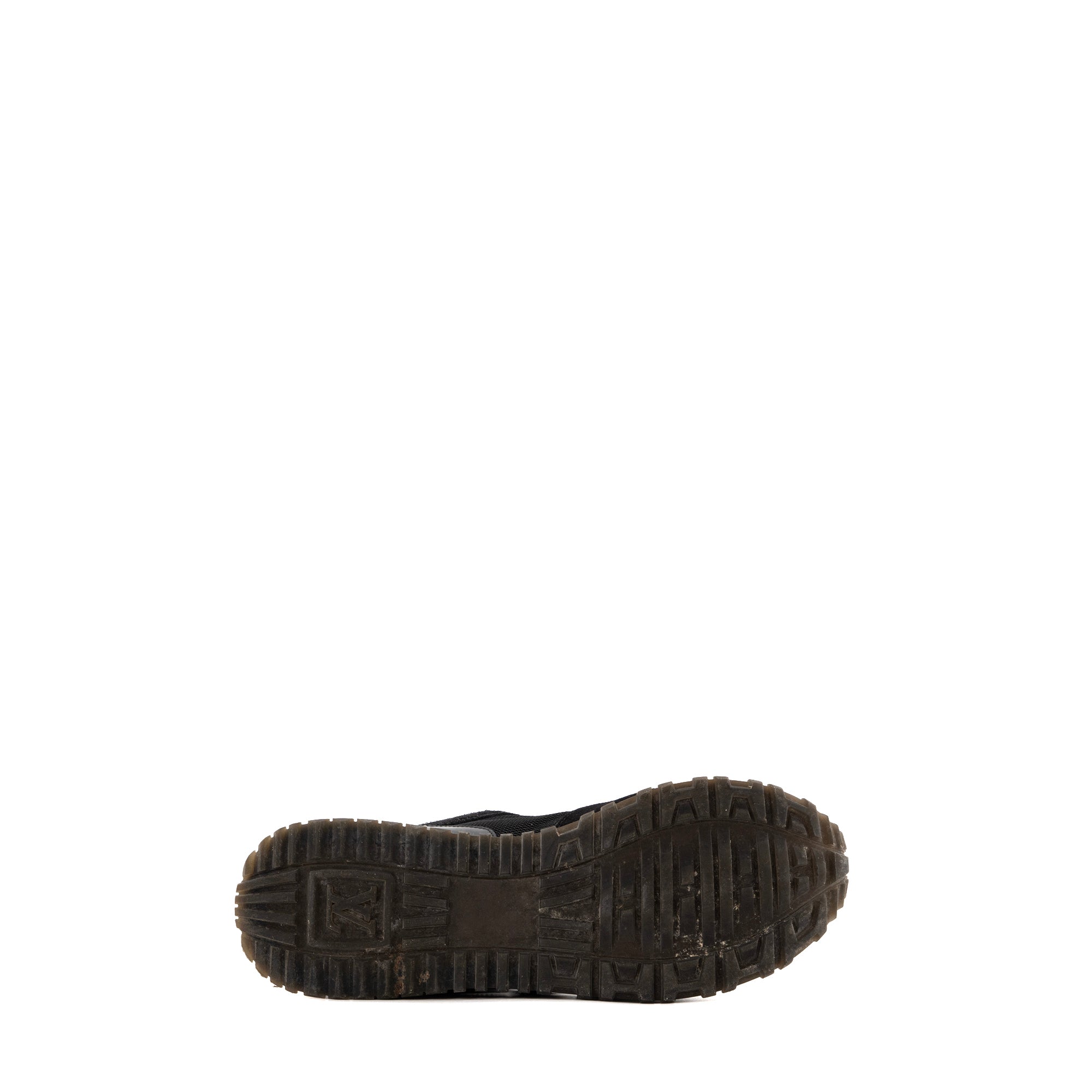 LOUIS VUITTON - Sneakers Runway Louis Vuitton en toile enduite et cuir noir (T38,5)
