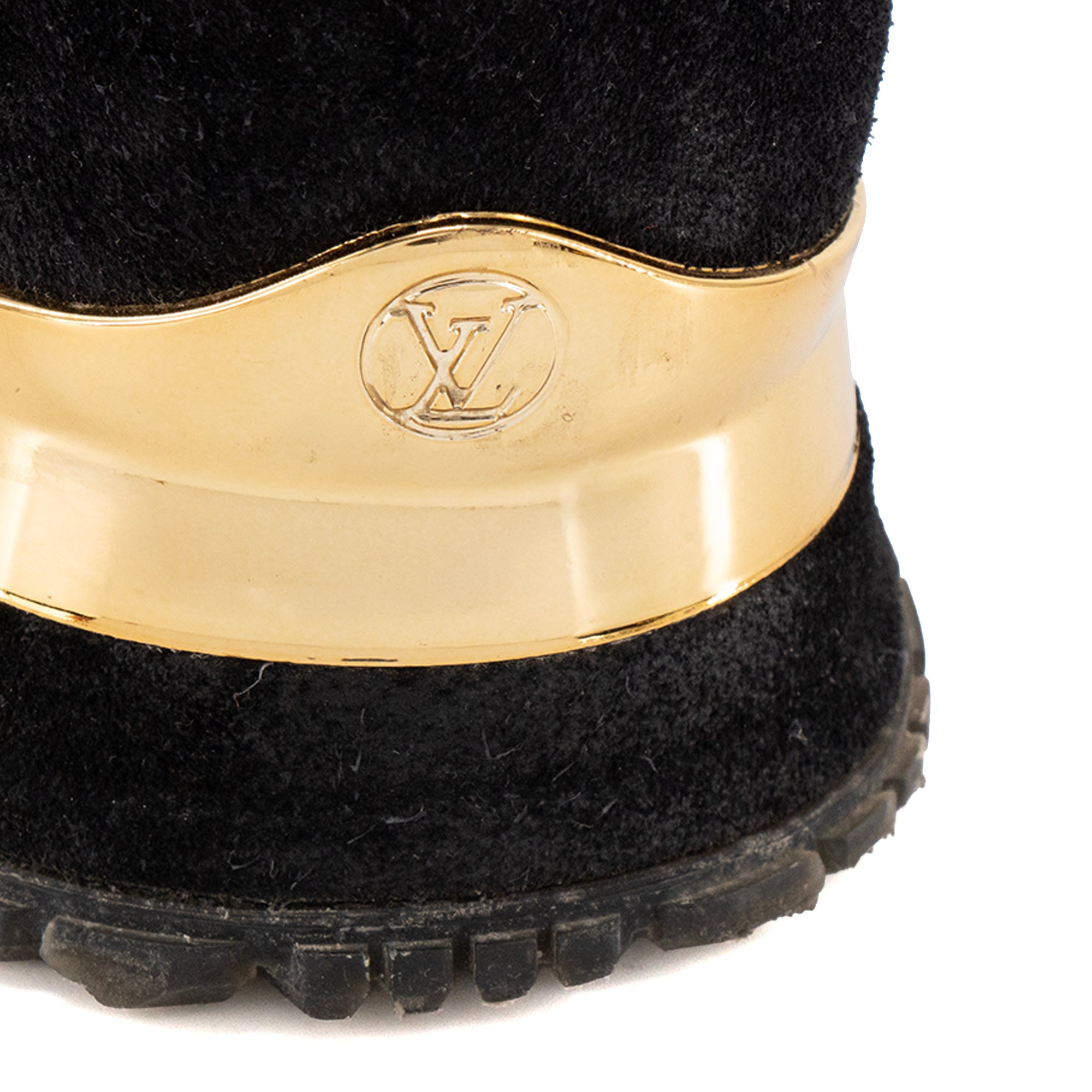 LOUIS VUITTON - Sneakers Runway Louis Vuitton en toile enduite et cuir noir (T38,5)