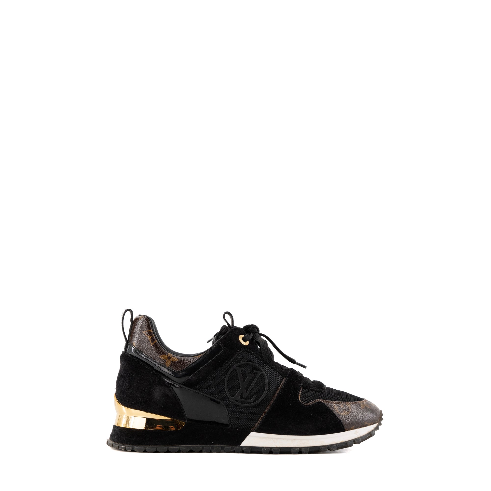 LOUIS VUITTON - Sneakers Runway Louis Vuitton en toile enduite et cuir noir (T38,5)