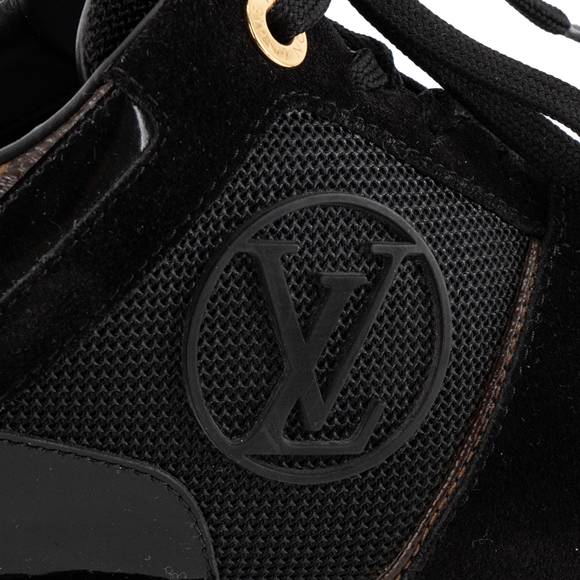 LOUIS VUITTON - Sneakers Runway Louis Vuitton en toile enduite et cuir noir (T38,5)