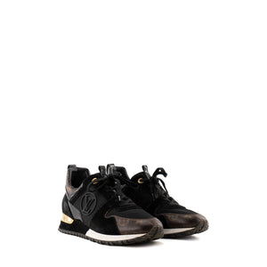 LOUIS VUITTON - Sneakers Runway Louis Vuitton en toile enduite et cuir noir (T38,5)