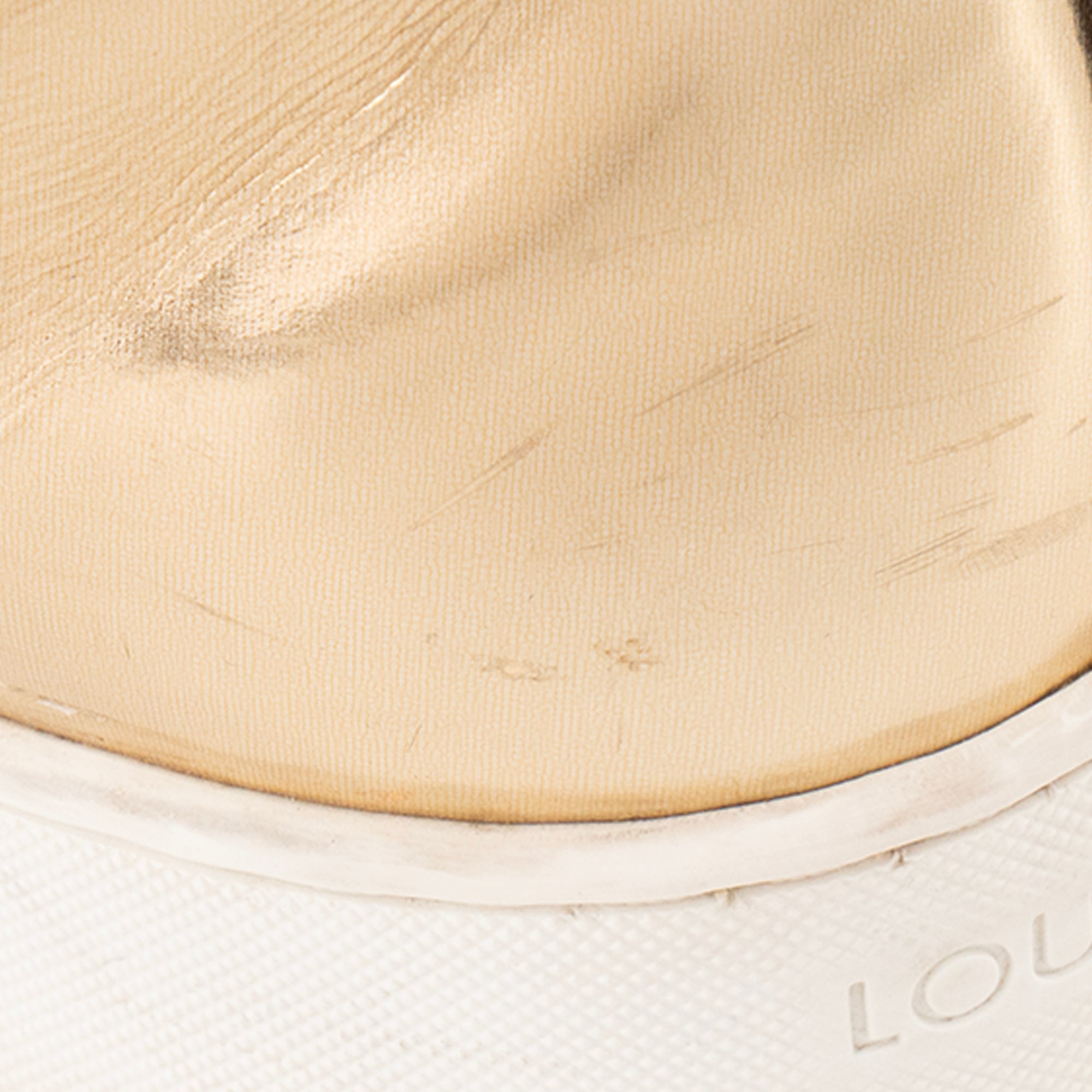 LOUIS VUITTON - Sneakers Stellar Louis Vuitton en toile enduite monogrammée et cuir métallisé doré (37,5)