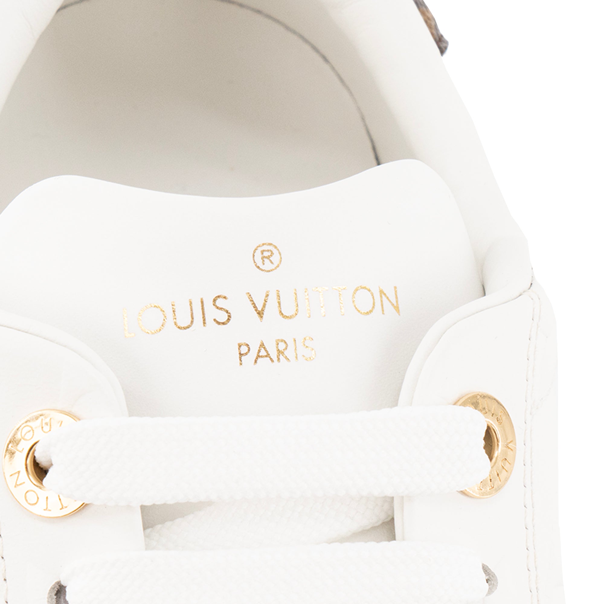 LOUIS VUITTON - Sneakers Time Out Louis Vuitton en cuir monogrammé blanc (T36,5)