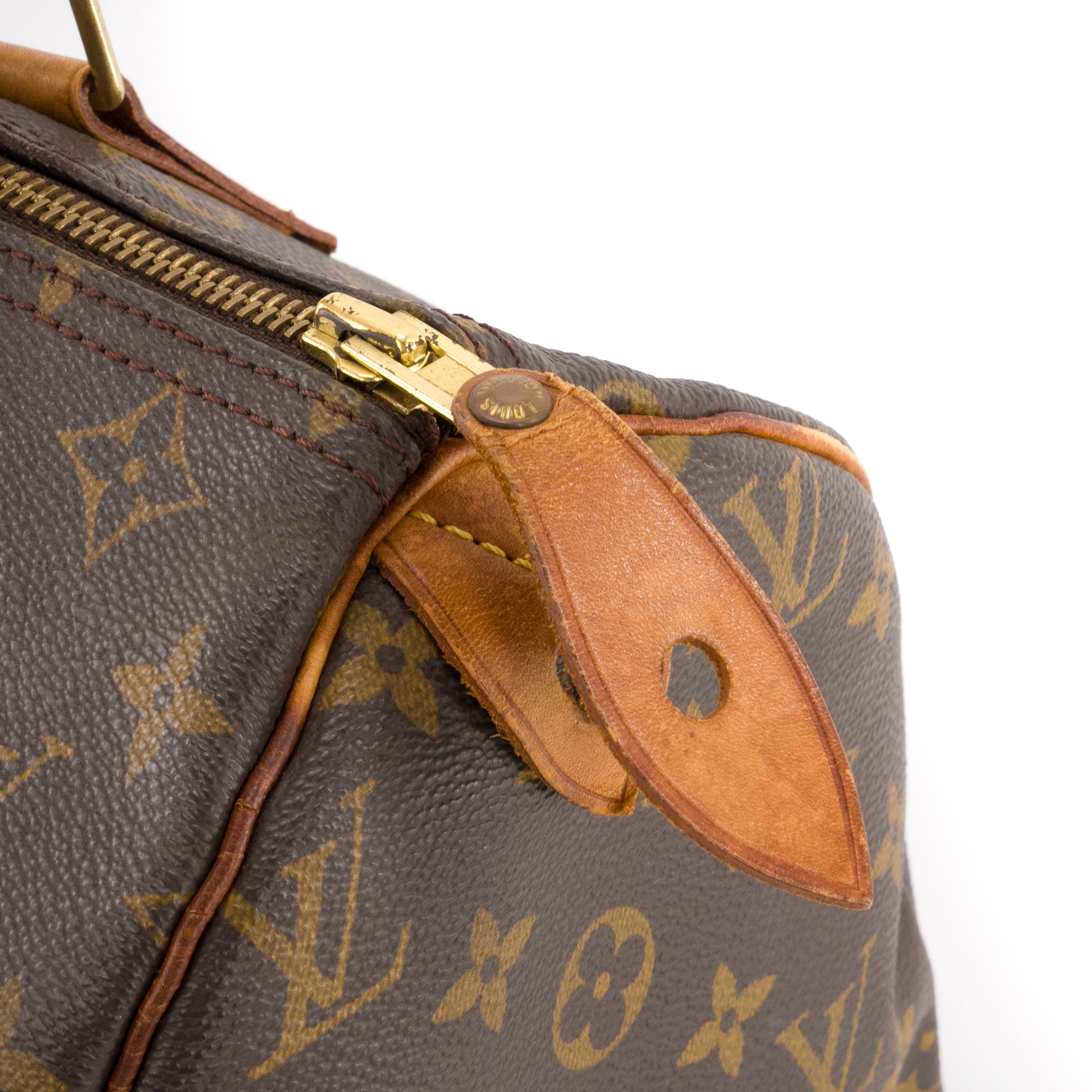 LOUIS VUITTON - Sac à main Speedy 30 Louis Vuitton en toile enduite monogrammée