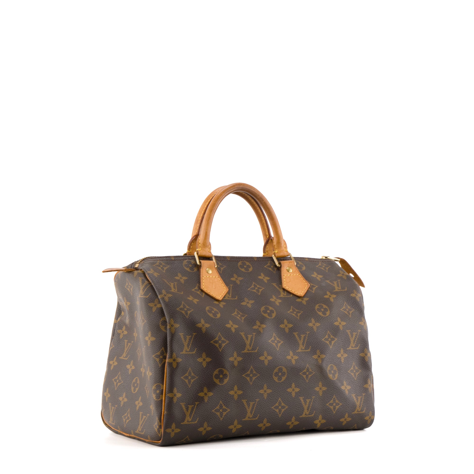 LOUIS VUITTON - Sac à main Speedy 30 Louis Vuitton en toile enduite monogrammée