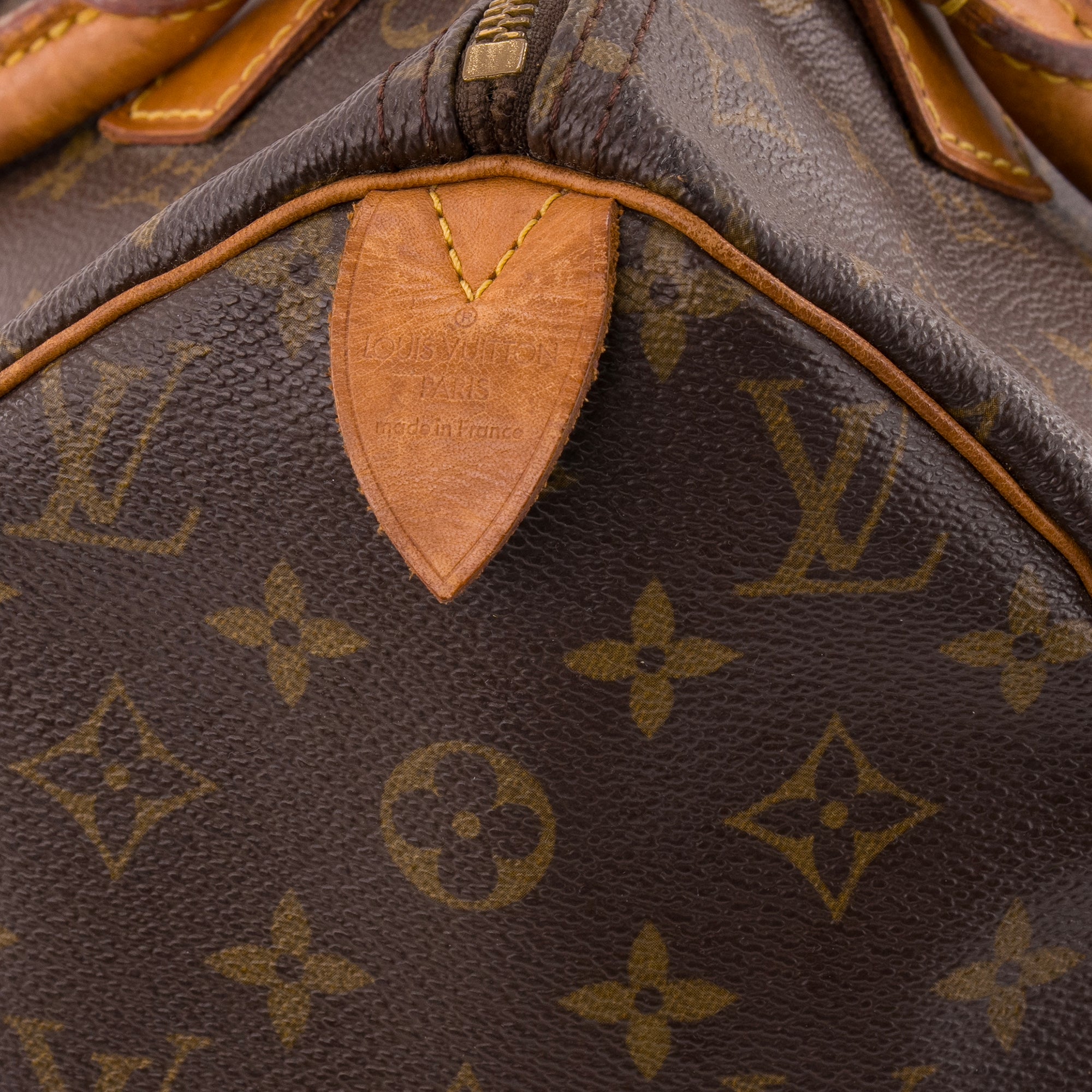 LOUIS VUITTON - Sac à main Speedy 30 Louis Vuitton en toile enduite monogrammée vintage