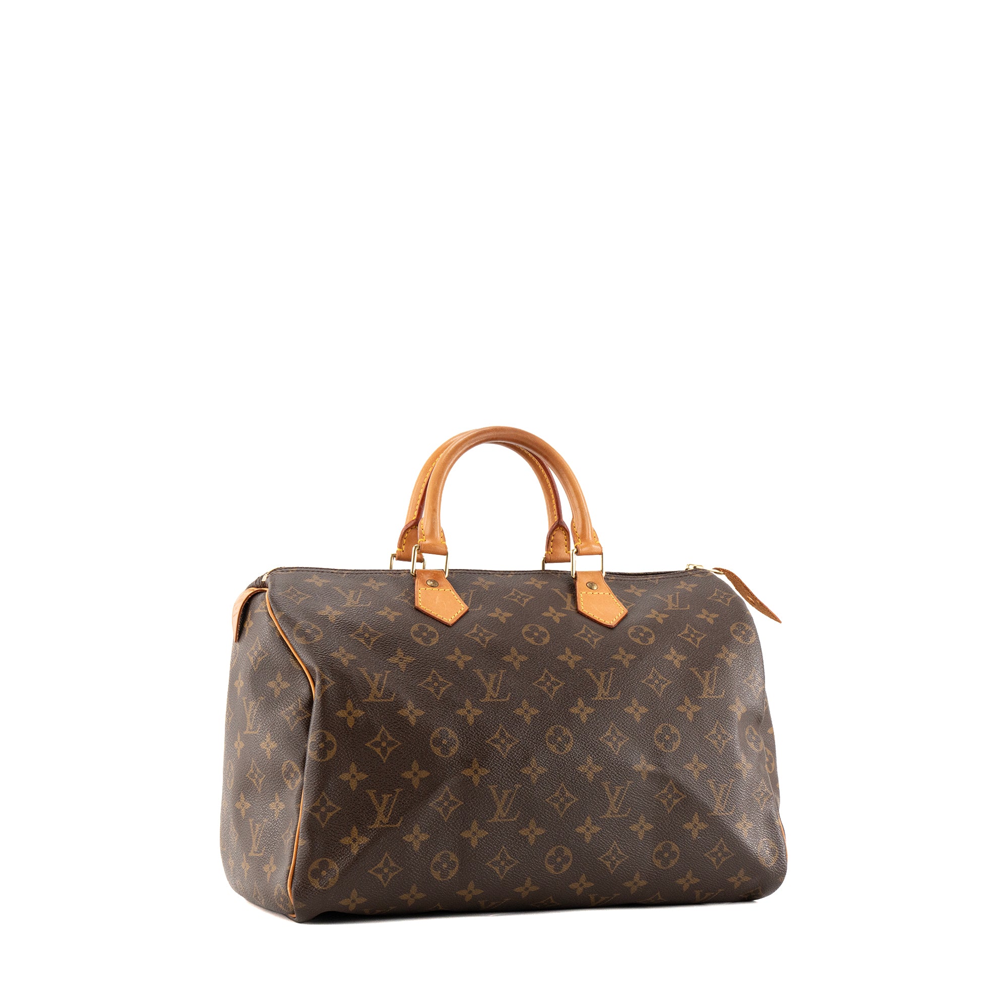 LOUIS VUITTON - Sac à main Speedy 35 Louis Vuitton en toile enduite monogrammée