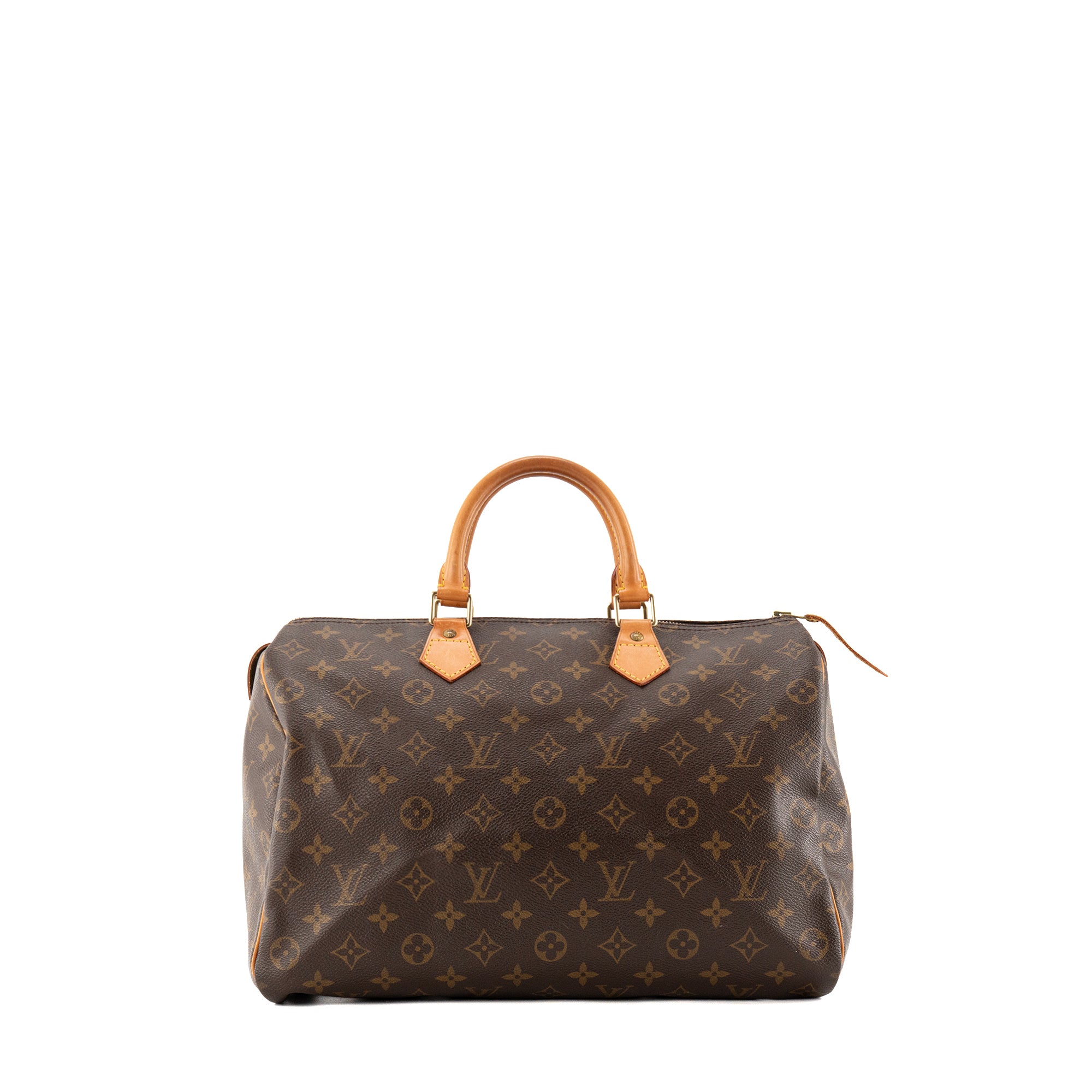 LOUIS VUITTON - Sac à main Speedy 35 Louis Vuitton en toile enduite monogrammée