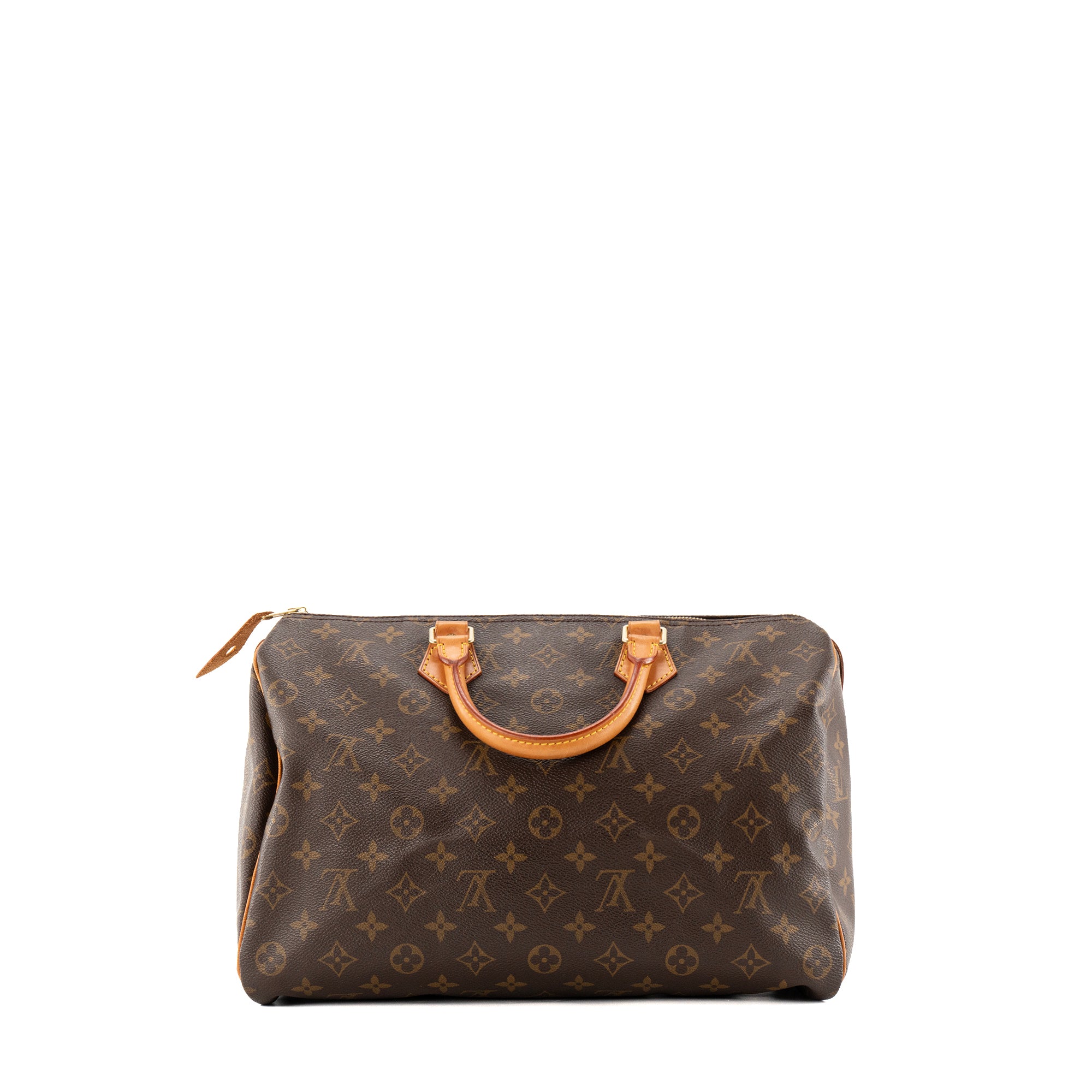 LOUIS VUITTON - Sac à main Speedy 35 Louis Vuitton en toile enduite monogrammée