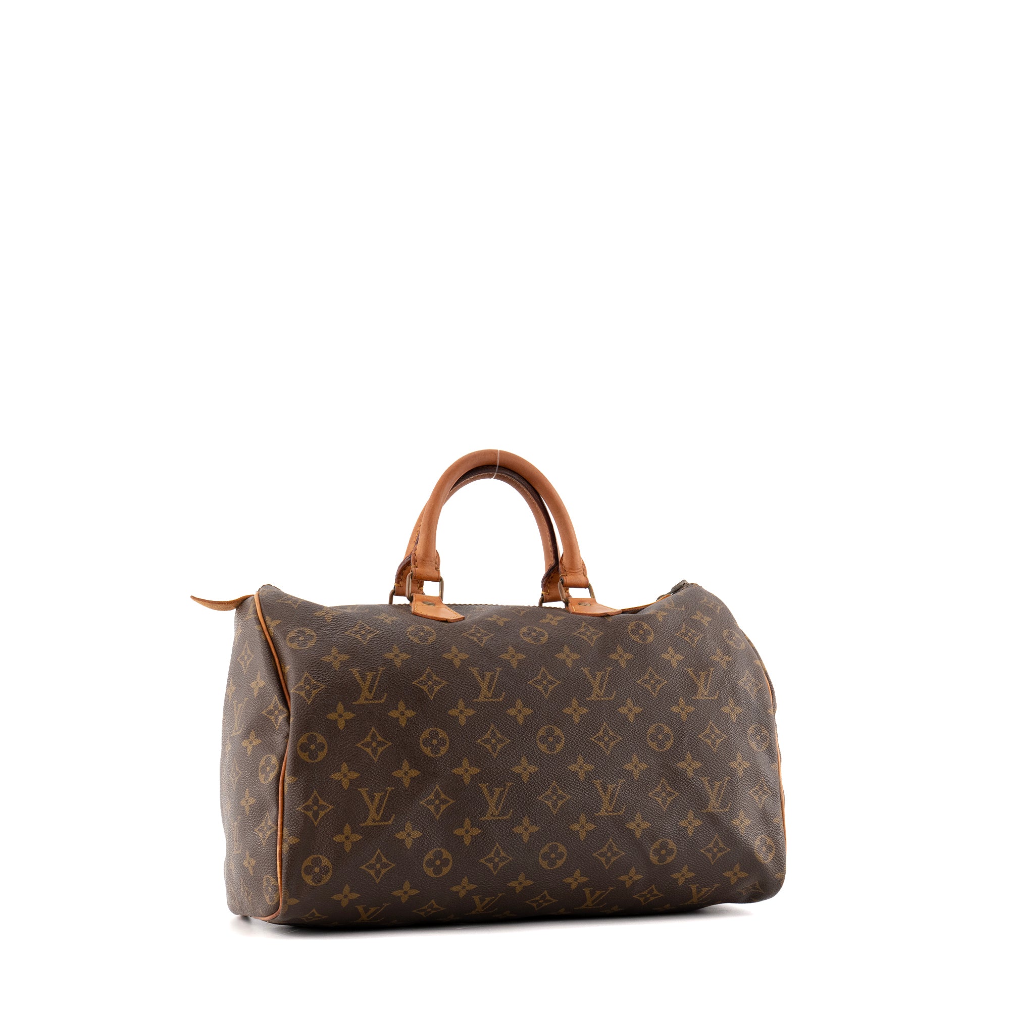 LOUIS VUITTON - Sac à main Speedy 35 Louis Vuitton en toile monogrammée vintage