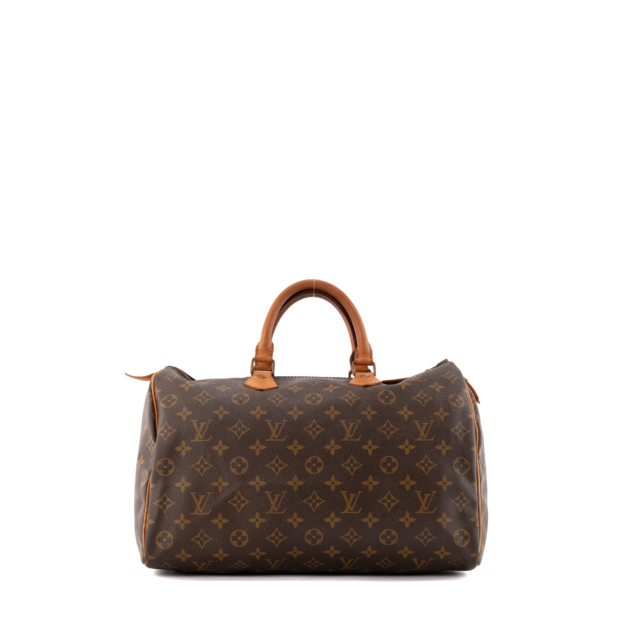 LOUIS VUITTON - Sac à main Speedy 35 Louis Vuitton en toile monogrammée vintage
