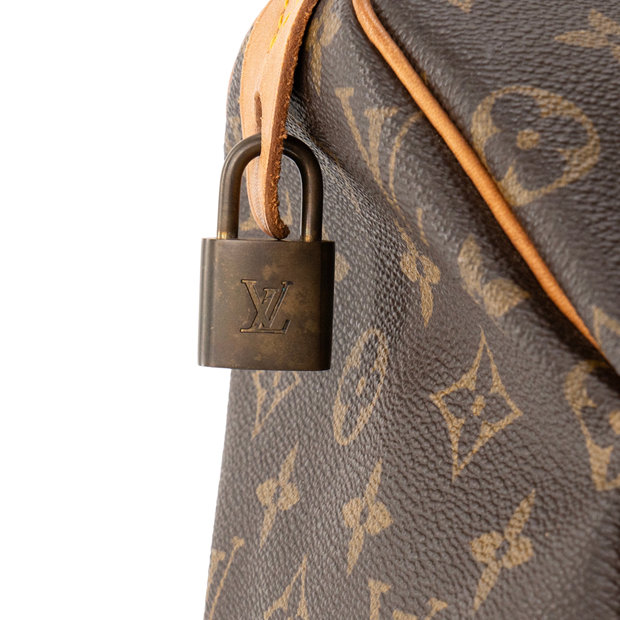 LOUIS VUITTON - Sac à main Speedy 40 Louis Vuitton en toile enduite monogrammée vintage
