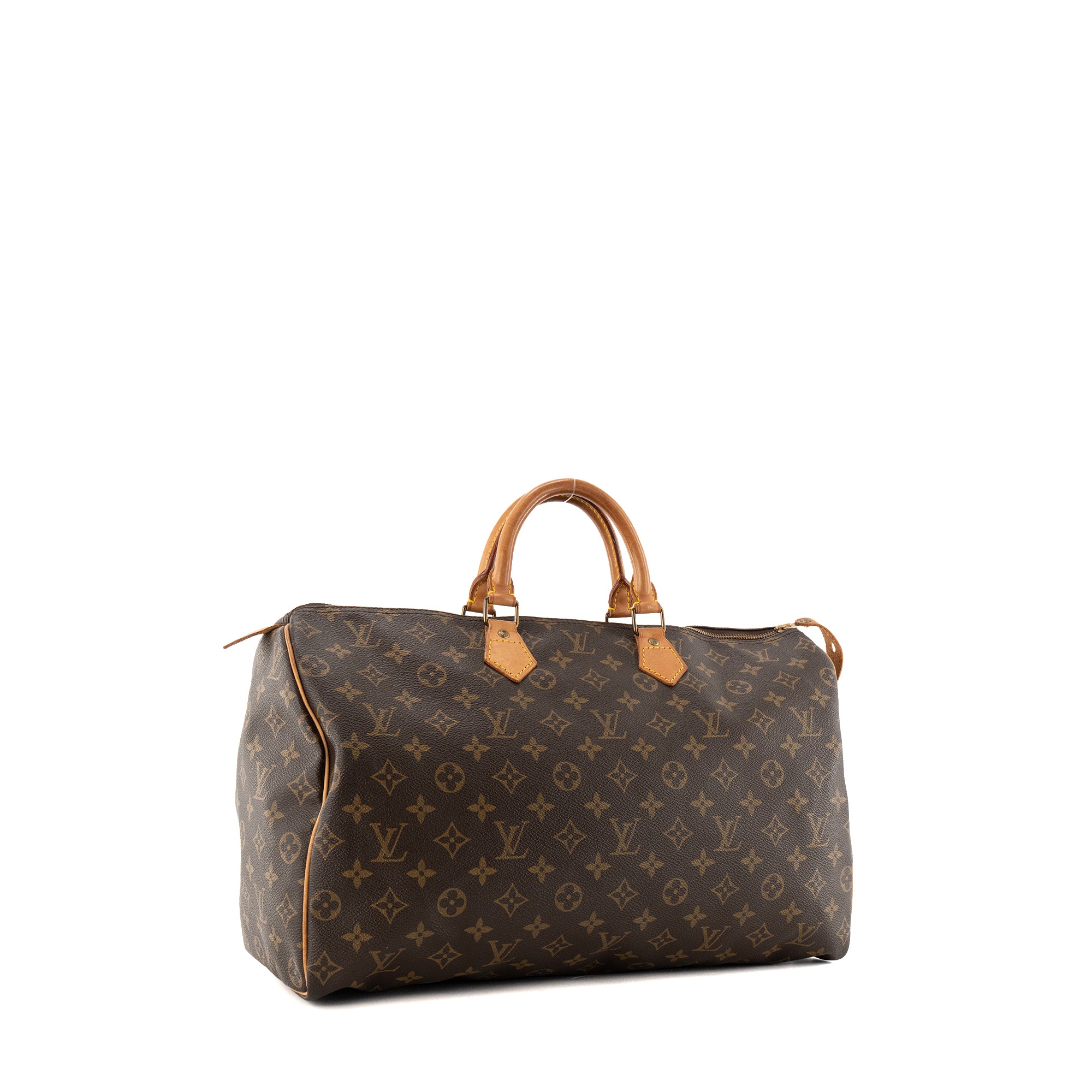 LOUIS VUITTON - Sac à main Speedy 40 Louis Vuitton en toile enduite monogrammée vintage