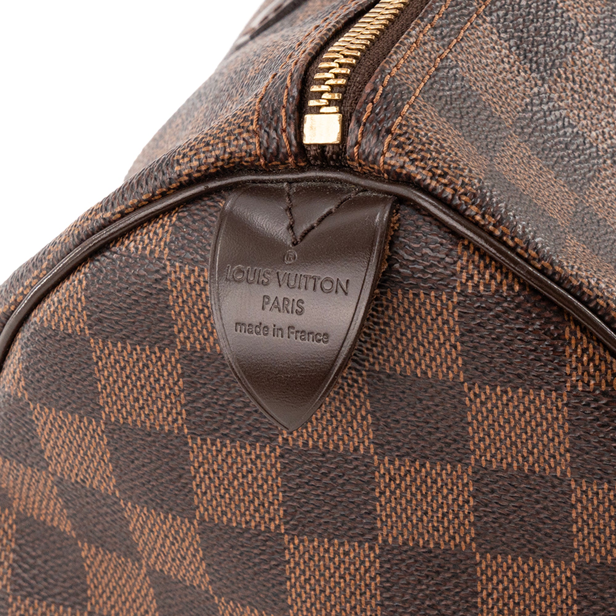 LOUIS VUITTON - Sac à main Speedy 35 Louis Vuitton en toile enduite damier ébène