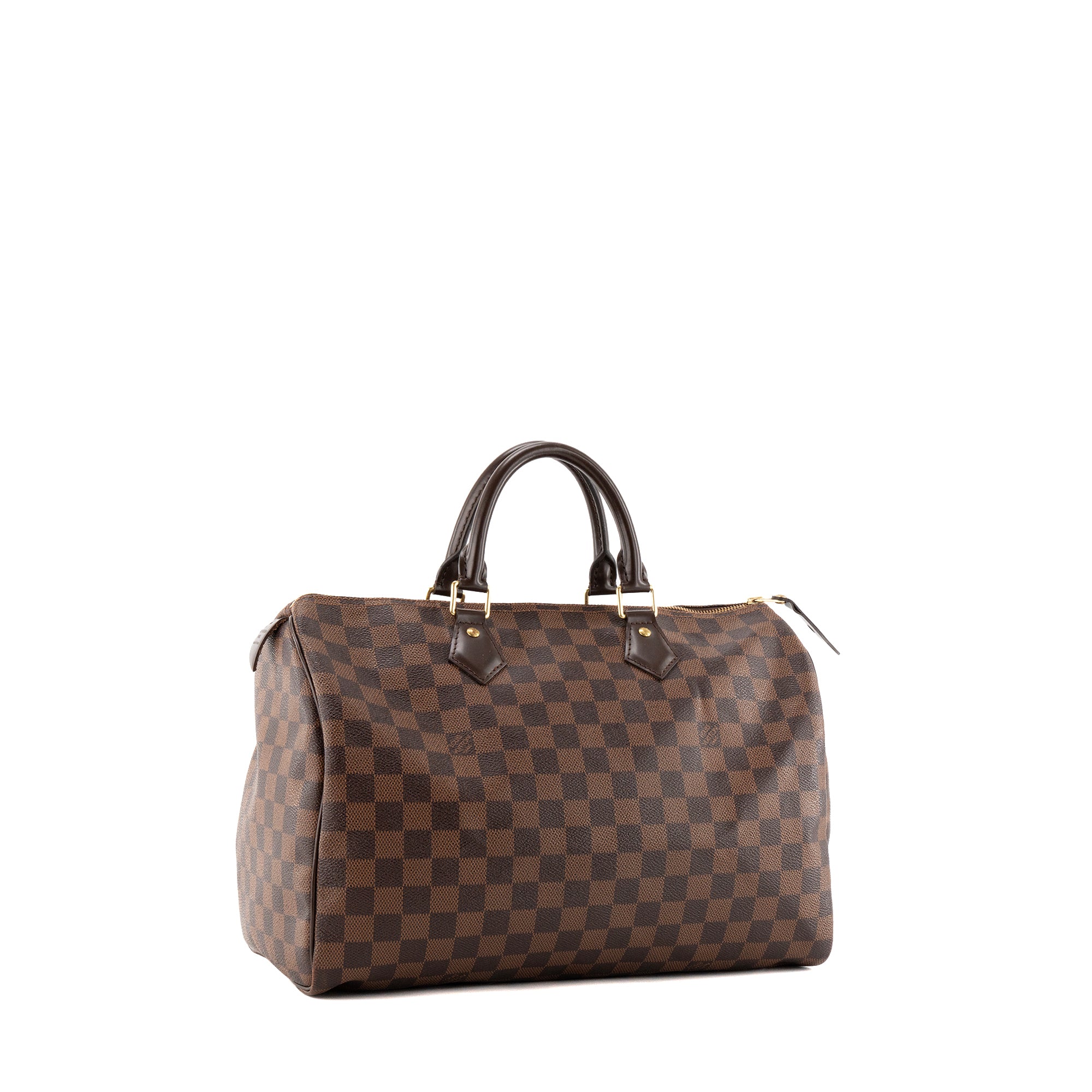 LOUIS VUITTON - Sac à main Speedy 35 Louis Vuitton en toile enduite damier ébène