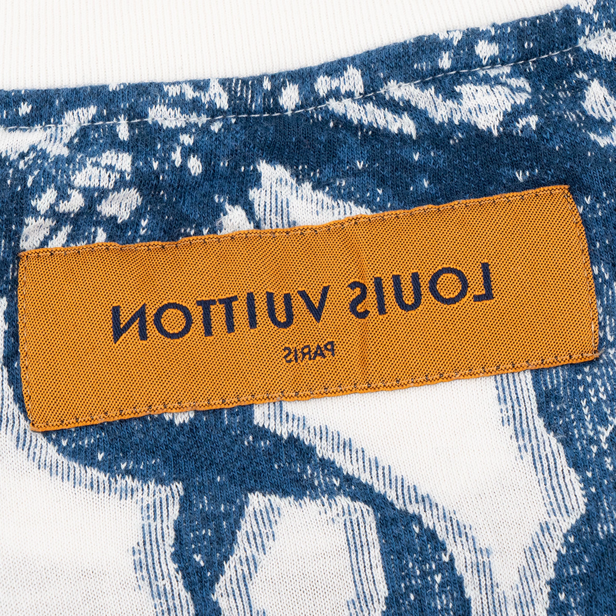 LOUIS VUITTON - Tee-shirt Aquagarden Louis Vuitton en coton à motifs bleu et blanc (S)