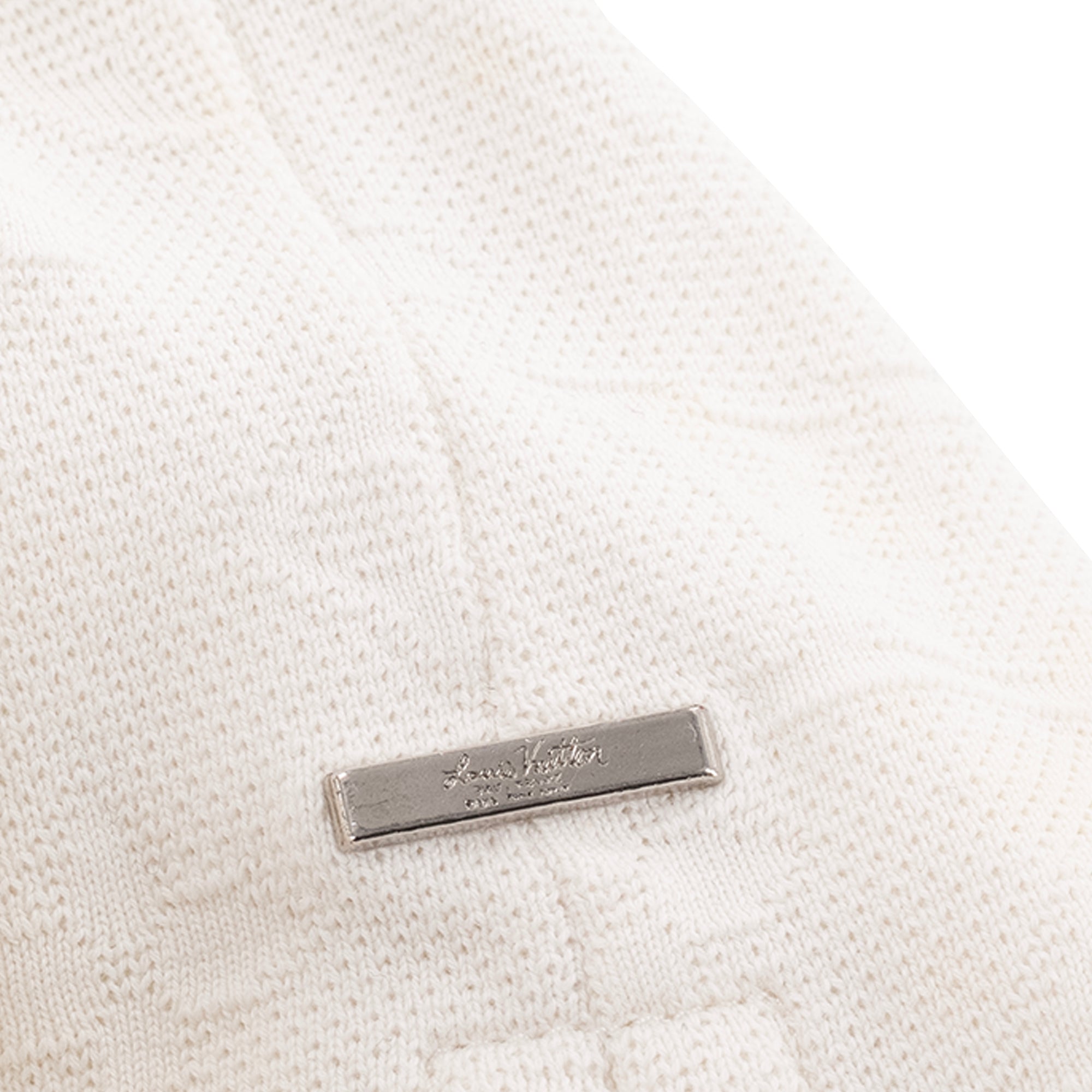 LOUIS VUITTON - Tee-shirt manches courtes Louis Vuitton en coton monogrammé blanc (M)