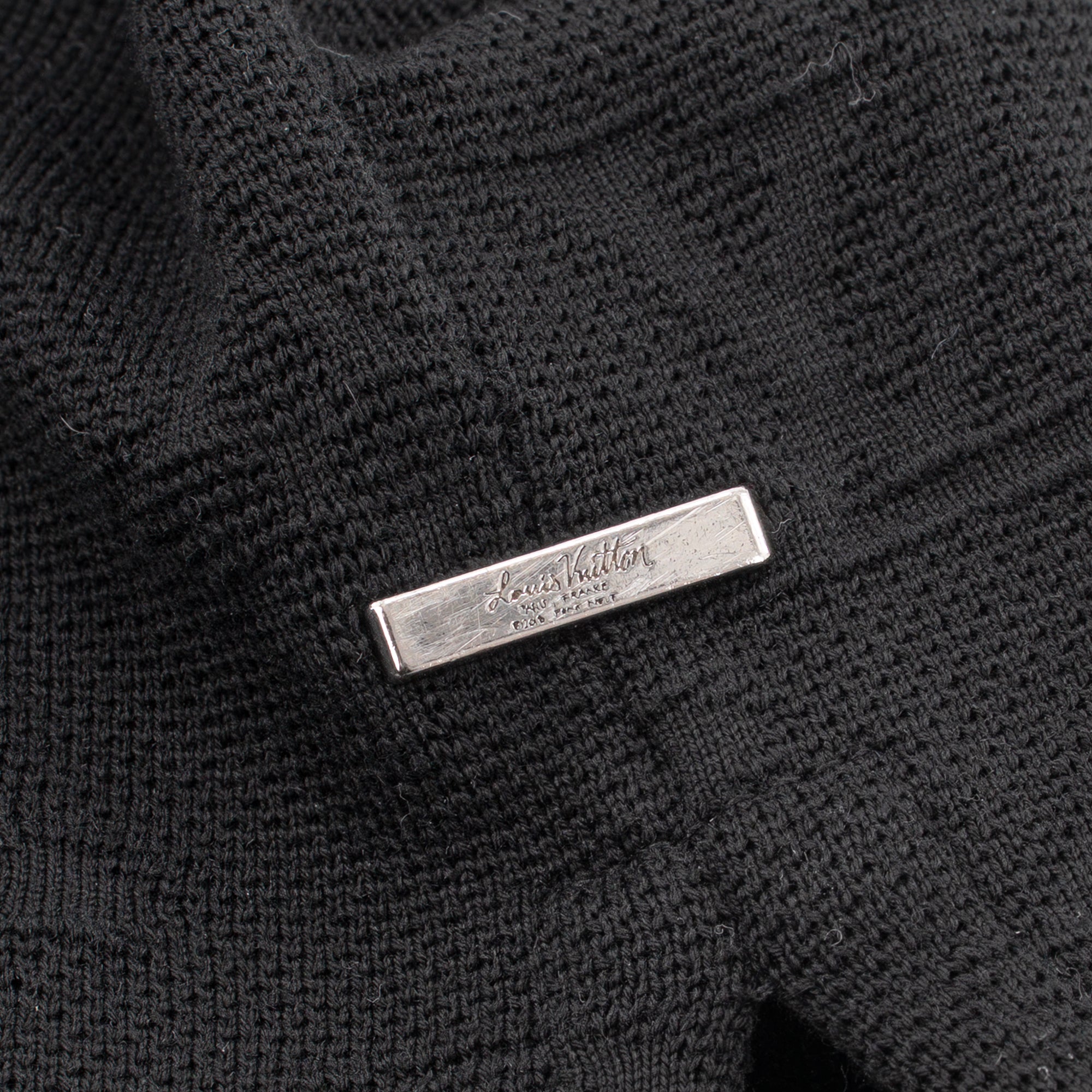 LOUIS VUITTON - Tee-shirt manches courtes Louis Vuitton en coton monogrammé noir (M)