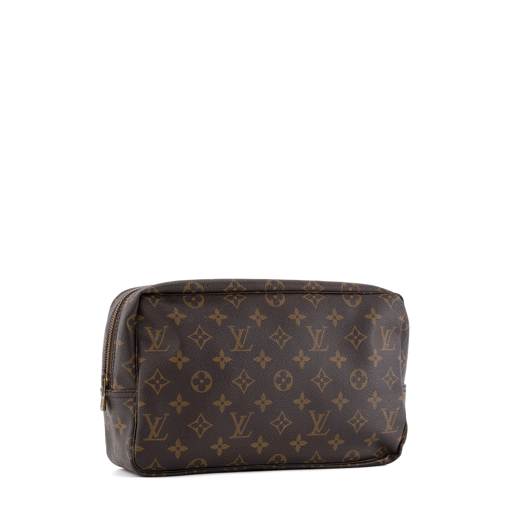 LOUIS VUITTON - Trousse de toilette 28 Louis Vuitton en toile enduite monogrammée vintage