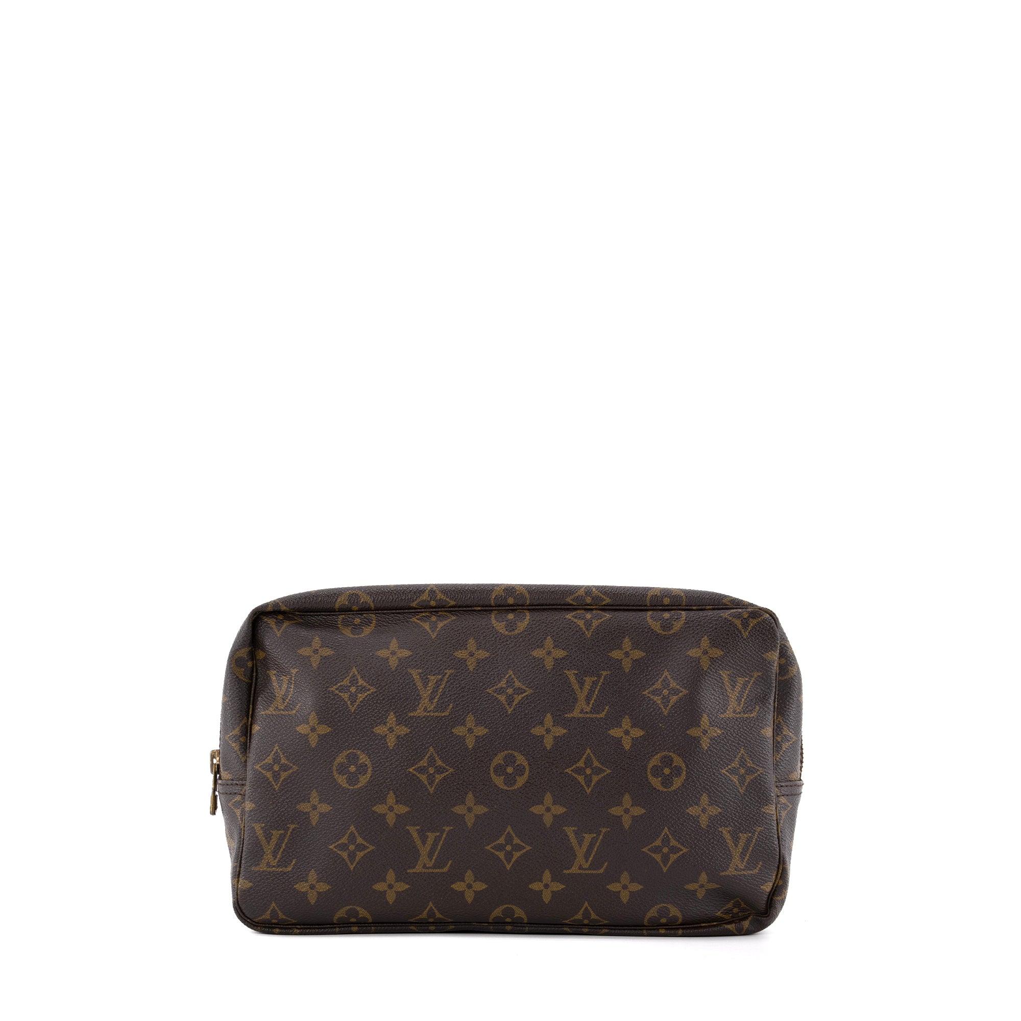 LOUIS VUITTON - Trousse de toilette 28 Louis Vuitton en toile enduite monogrammée vintage