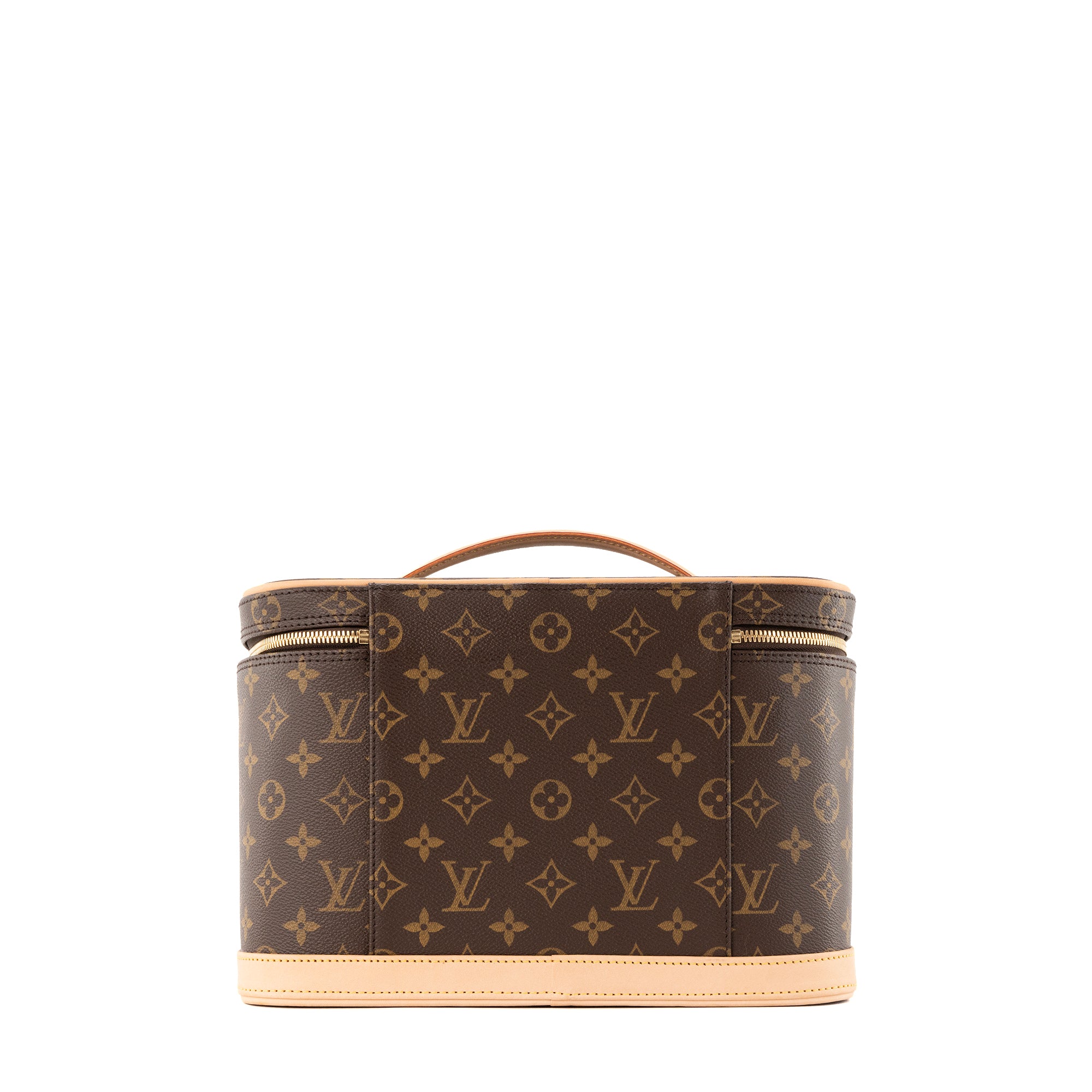 LOUIS VUITTON - Trousse de toilette Nice Louis Vuitton en toile enduite monogrammée marron