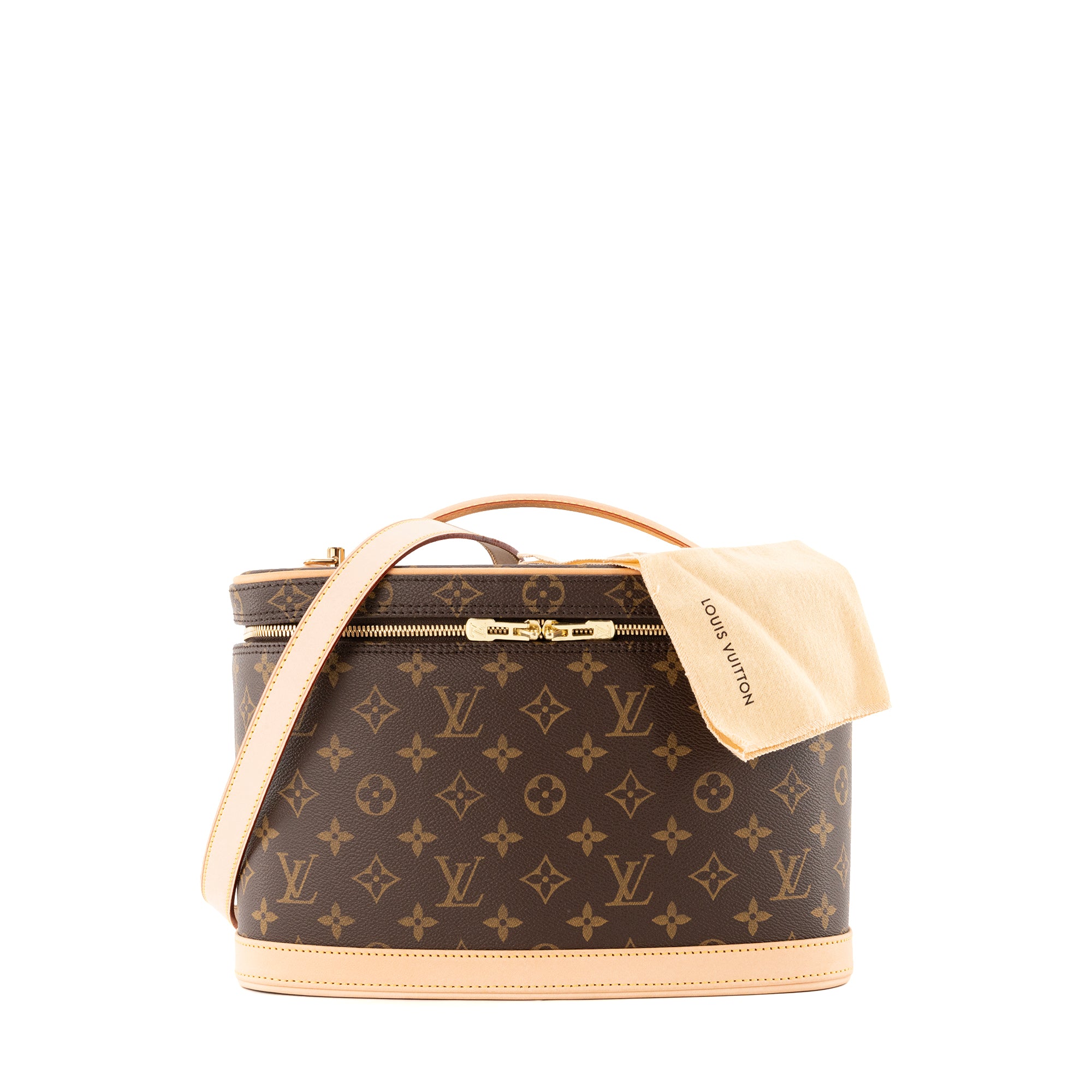 LOUIS VUITTON - Trousse de toilette Nice Louis Vuitton en toile enduite monogrammée marron