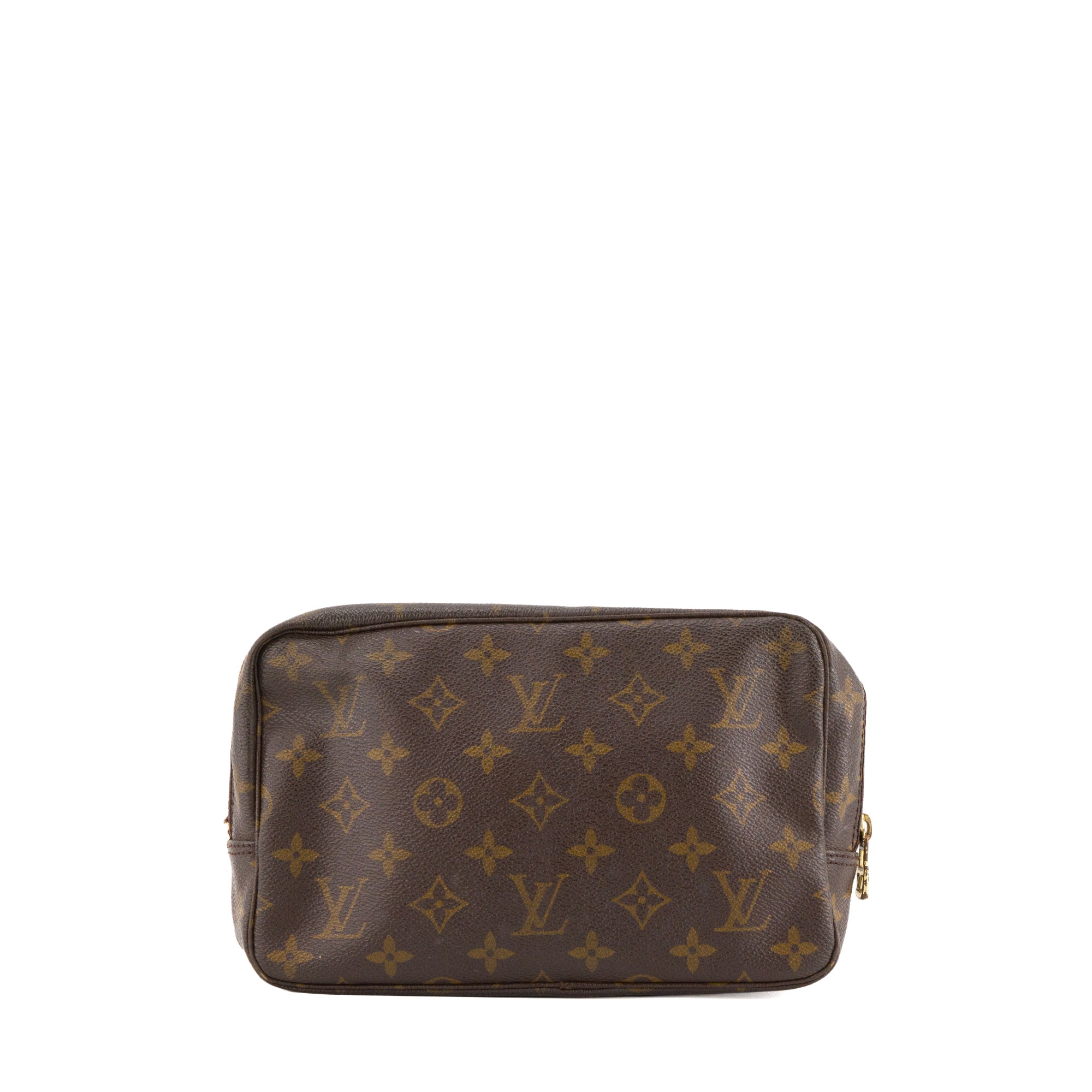 LOUIS VUITTON - Trousse de toilette PM Louis Vuitton en toile enduite monogrammée vintage