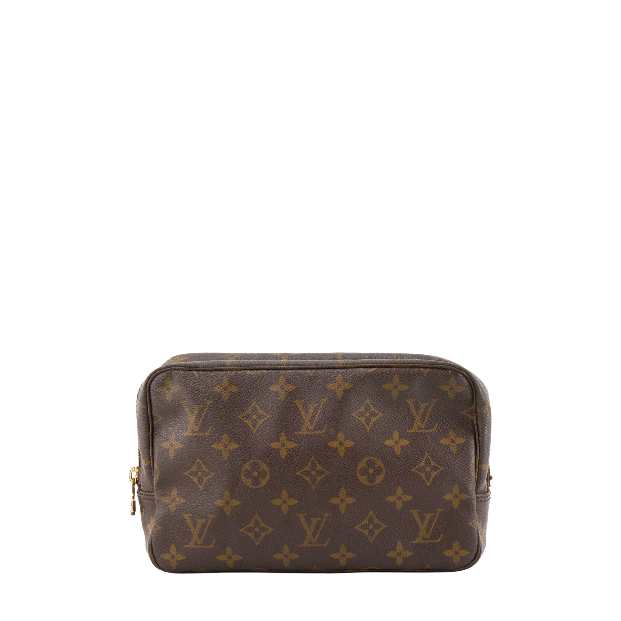 LOUIS VUITTON - Trousse de toilette PM Louis Vuitton en toile enduite monogrammée vintage