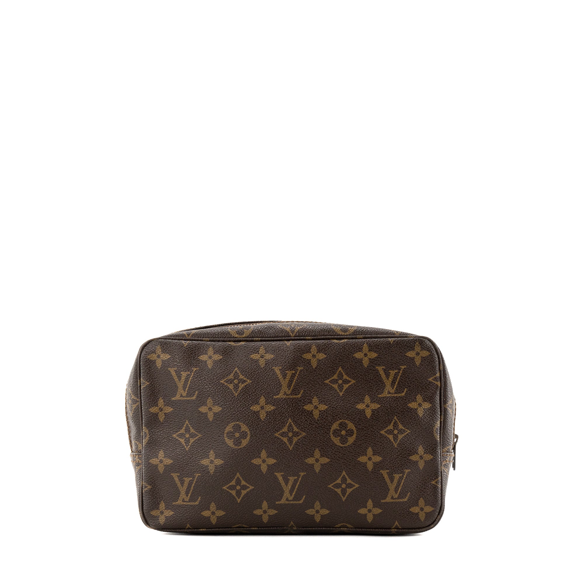 LOUIS VUITTON - Trousse de toilette PM Louis Vuitton en toile enduite monogrammée vintage
