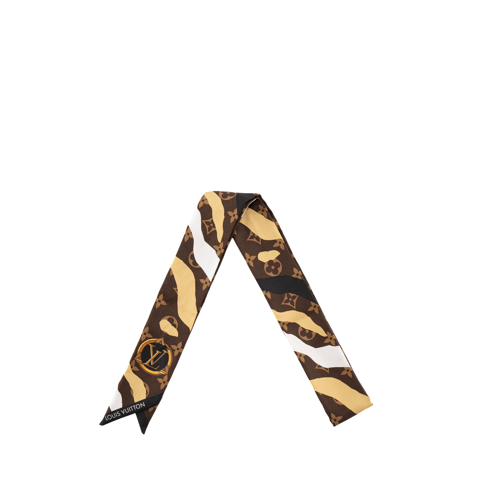 LOUIS VUITTON - Twilly League of Legends Louis Vuitton en soie marron édition limitée