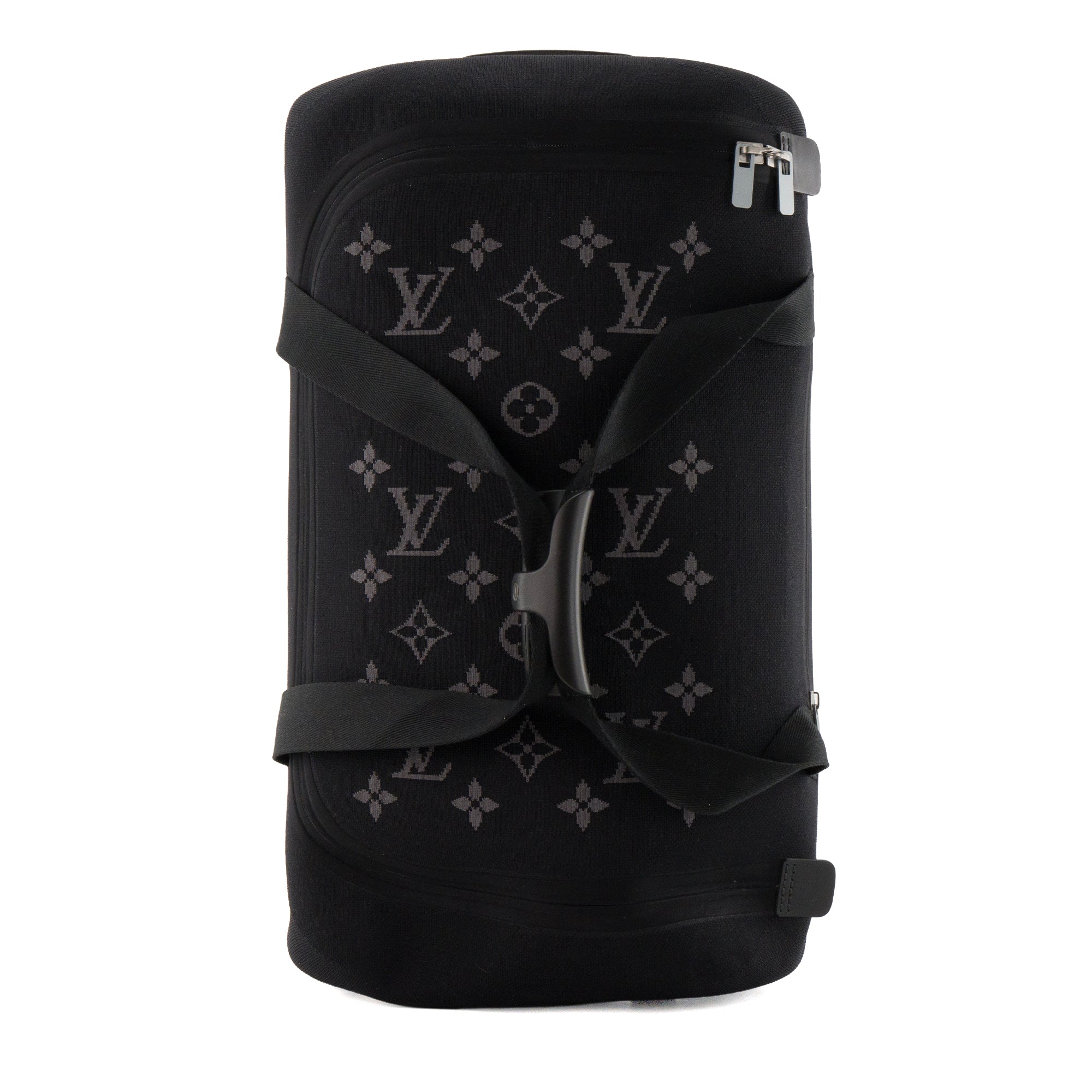 LOUIS VUITTON - Valise Horizon Soft Duffle 55 Louis Vuitton en toile monogrammée noire et grise