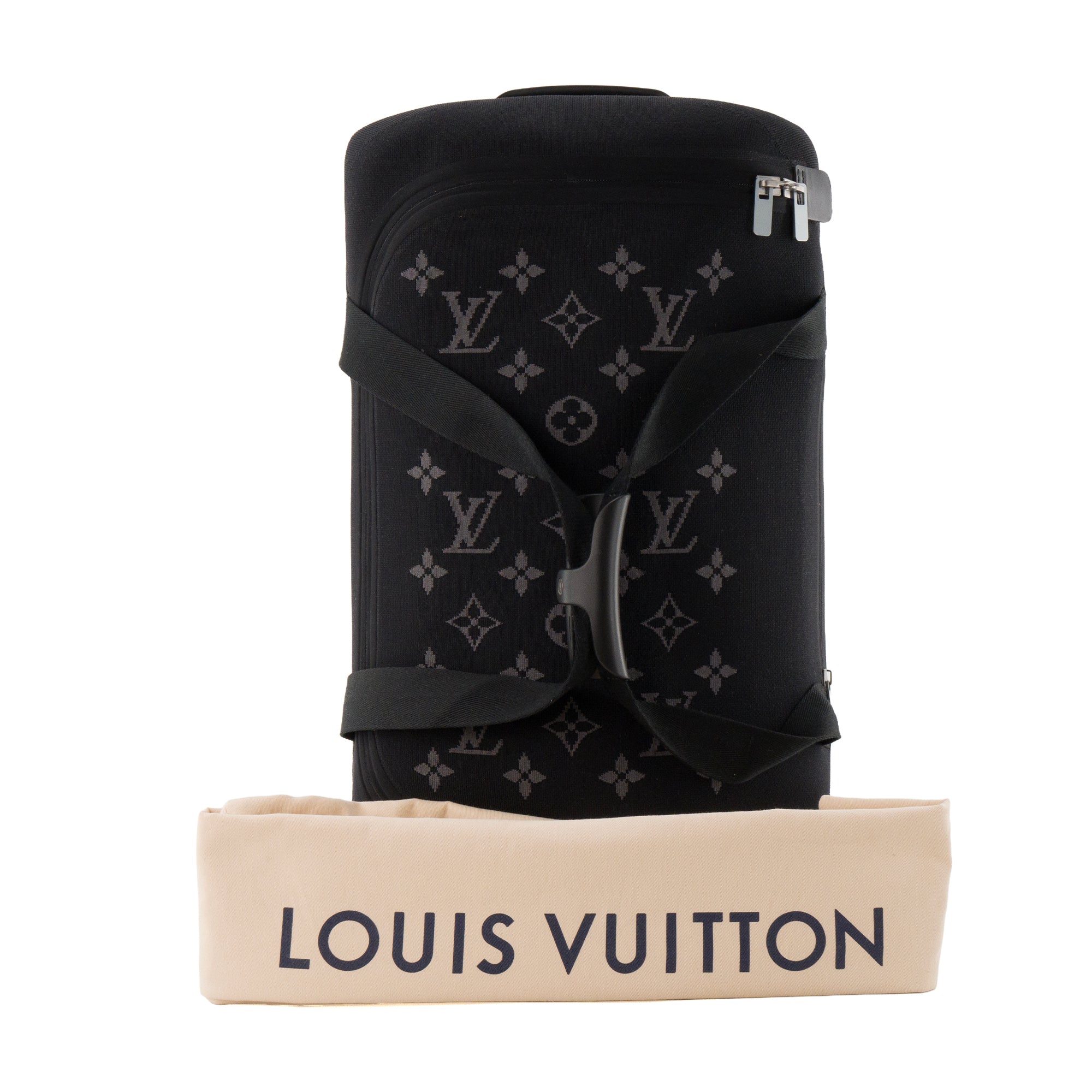LOUIS VUITTON - Valise Horizon Soft Duffle 55 Louis Vuitton en toile monogrammée noire et grise