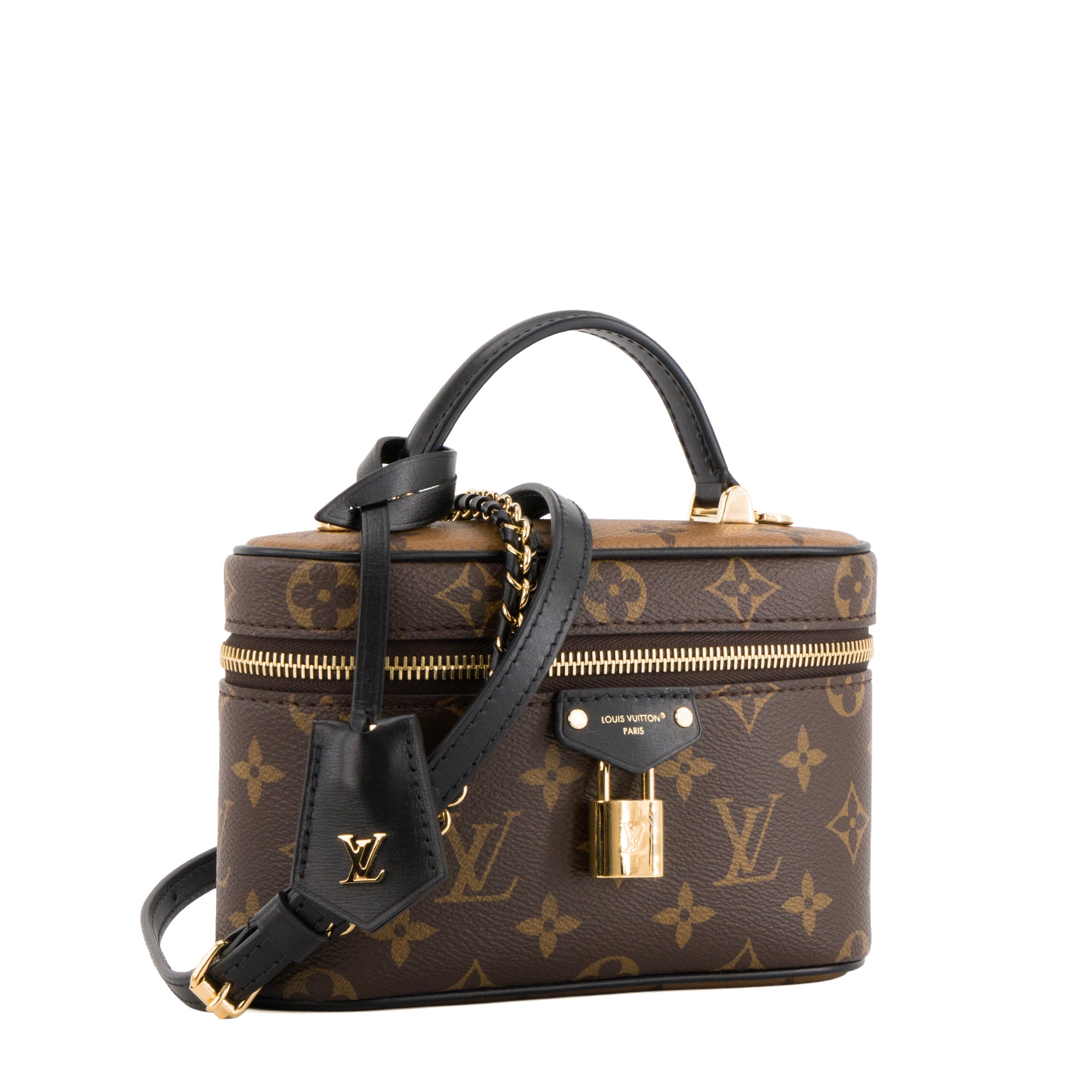 LOUIS VUITTON - Sac à bandoulière Vanity Chaîne Louis Vuitton en toile enduite monogrammée reverse
