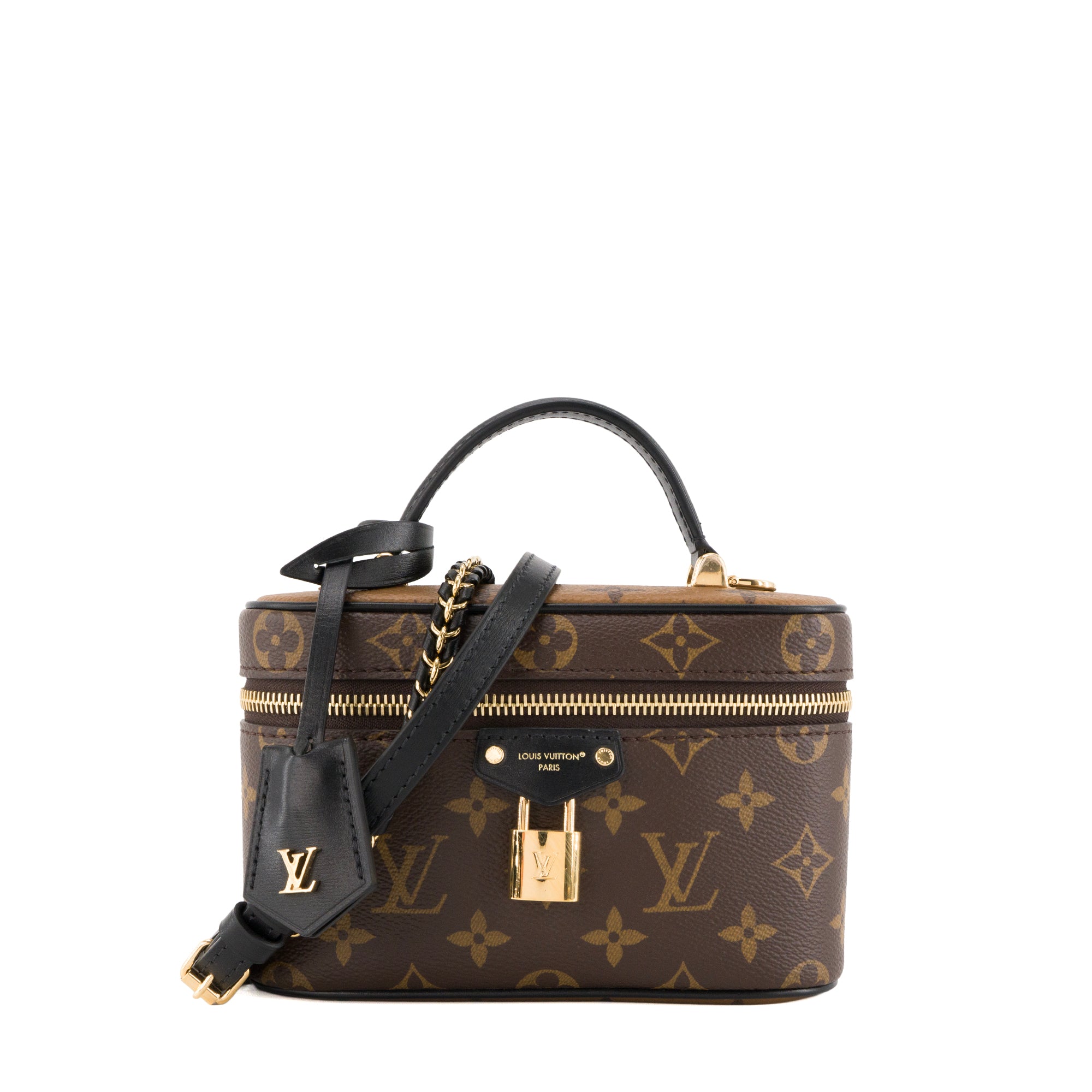 LOUIS VUITTON - Sac à bandoulière Vanity Chaîne Louis Vuitton en toile enduite monogrammée reverse