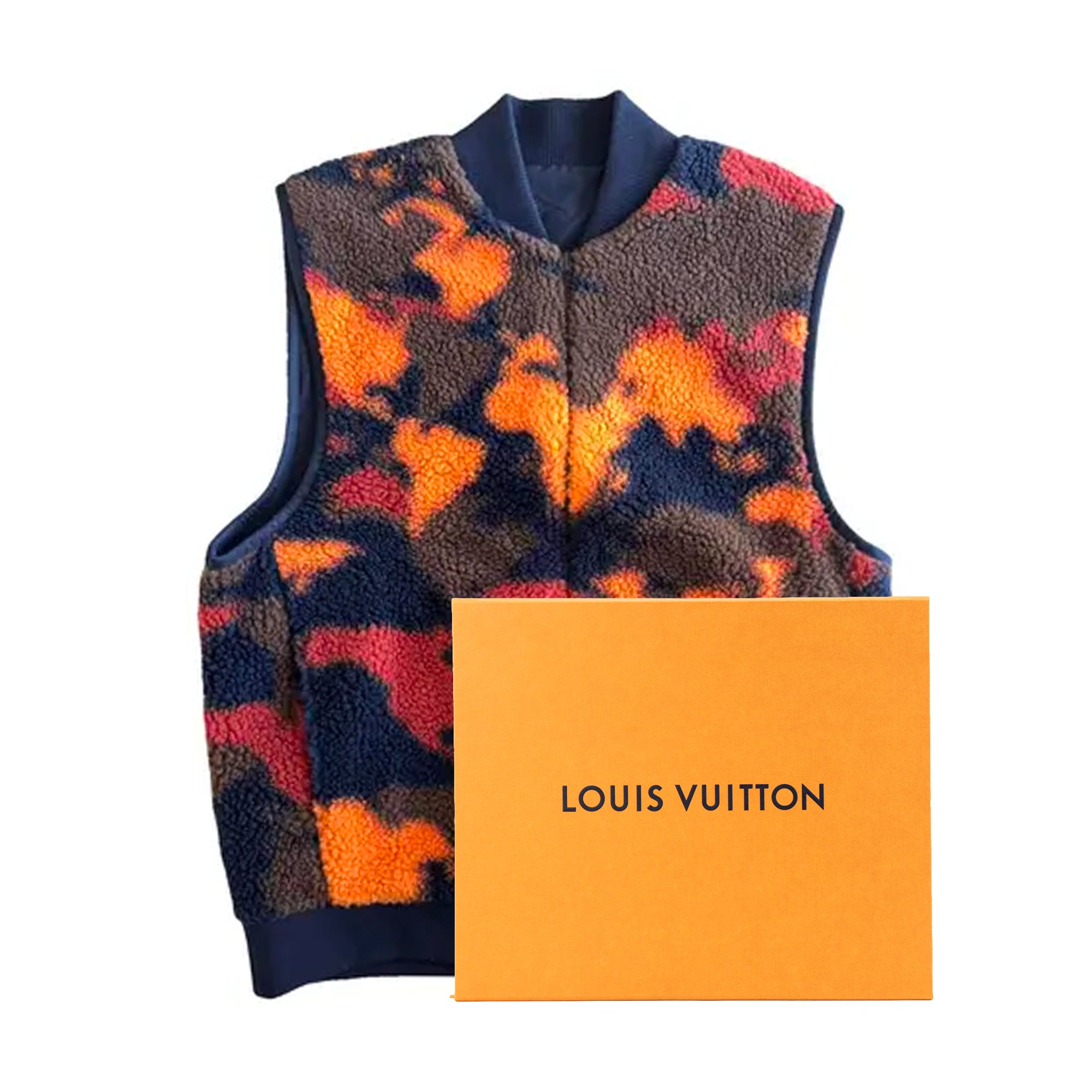 LOUIS VUITTON - Louis Vuitton Reversible Mapa Mundi Jacket in multicolored canvas and synthetic fur (L)