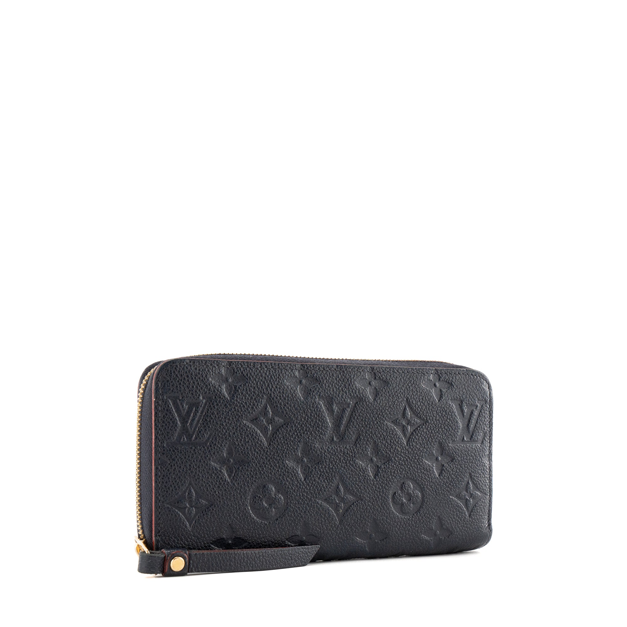 LOUIS VUITTON - Portefeuille Zippy Louis Vuitton en cuir empreinte bleu marine