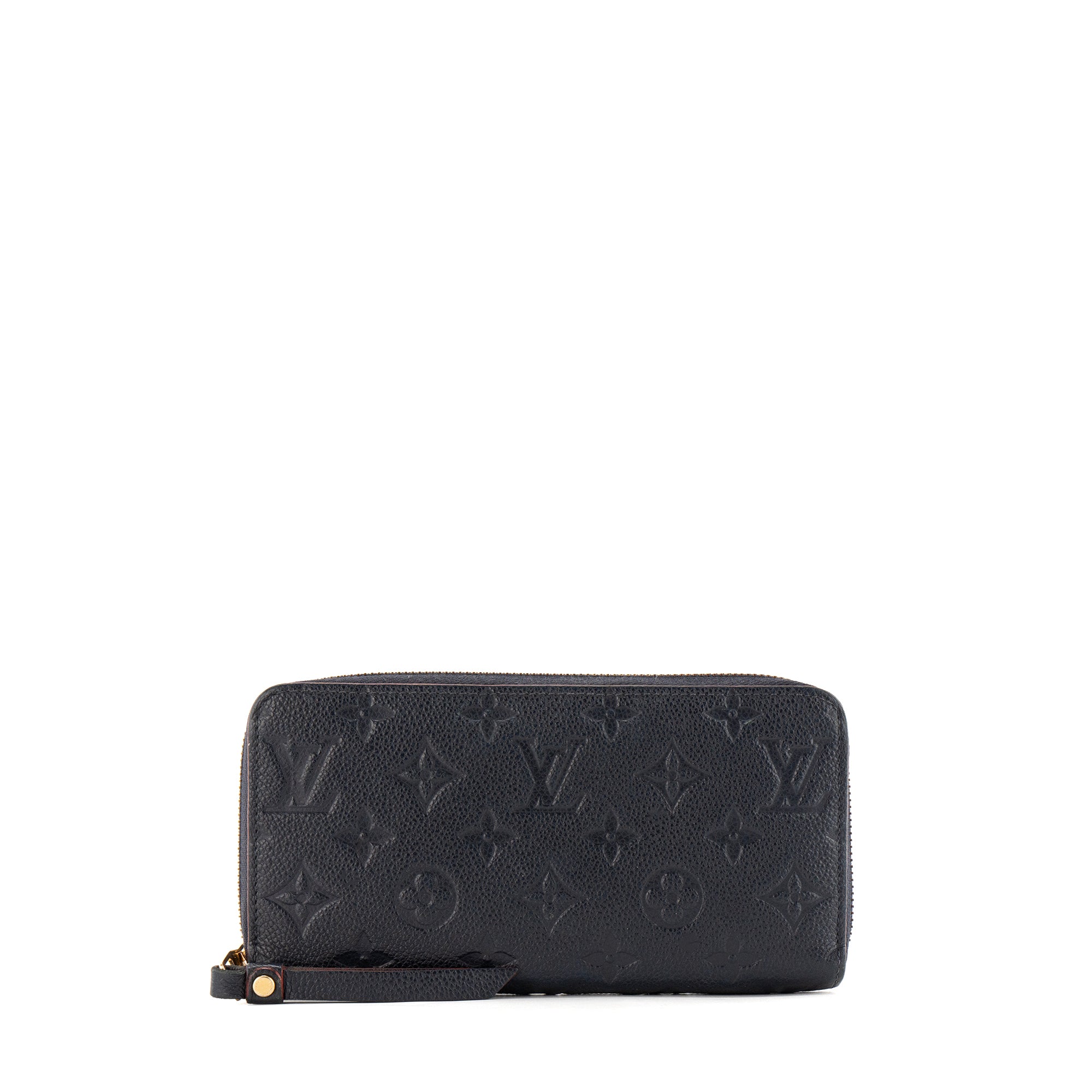 LOUIS VUITTON - Portefeuille Zippy Louis Vuitton en cuir empreinte bleu marine