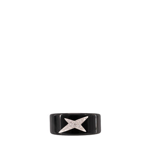 MAUBOUSSIN - Mauboussin Demon Star Ring in white gold and black ceramic (T59)