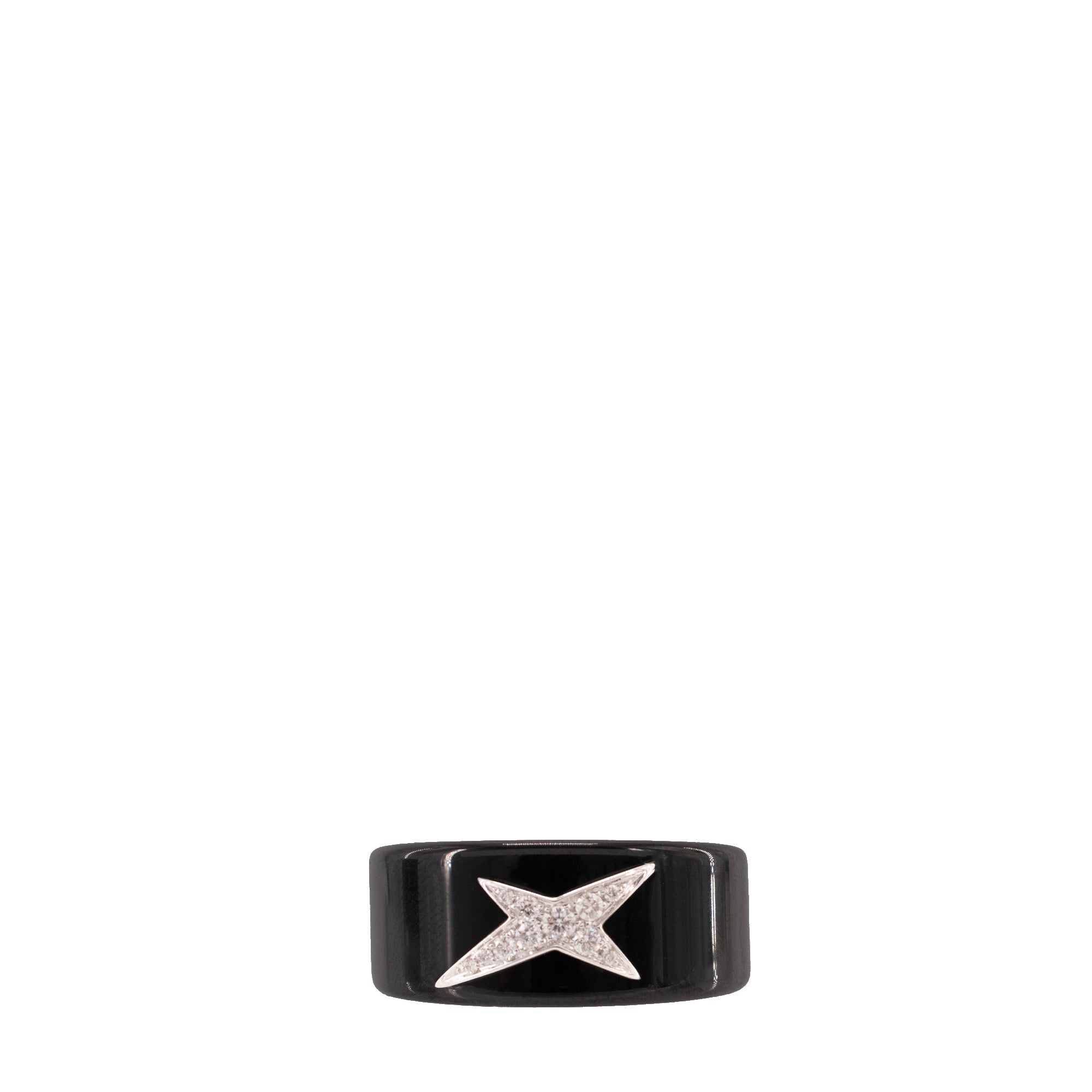 MAUBOUSSIN - Bague Étoile Du Démon Mauboussin en or blanc et céramique noire (T59)