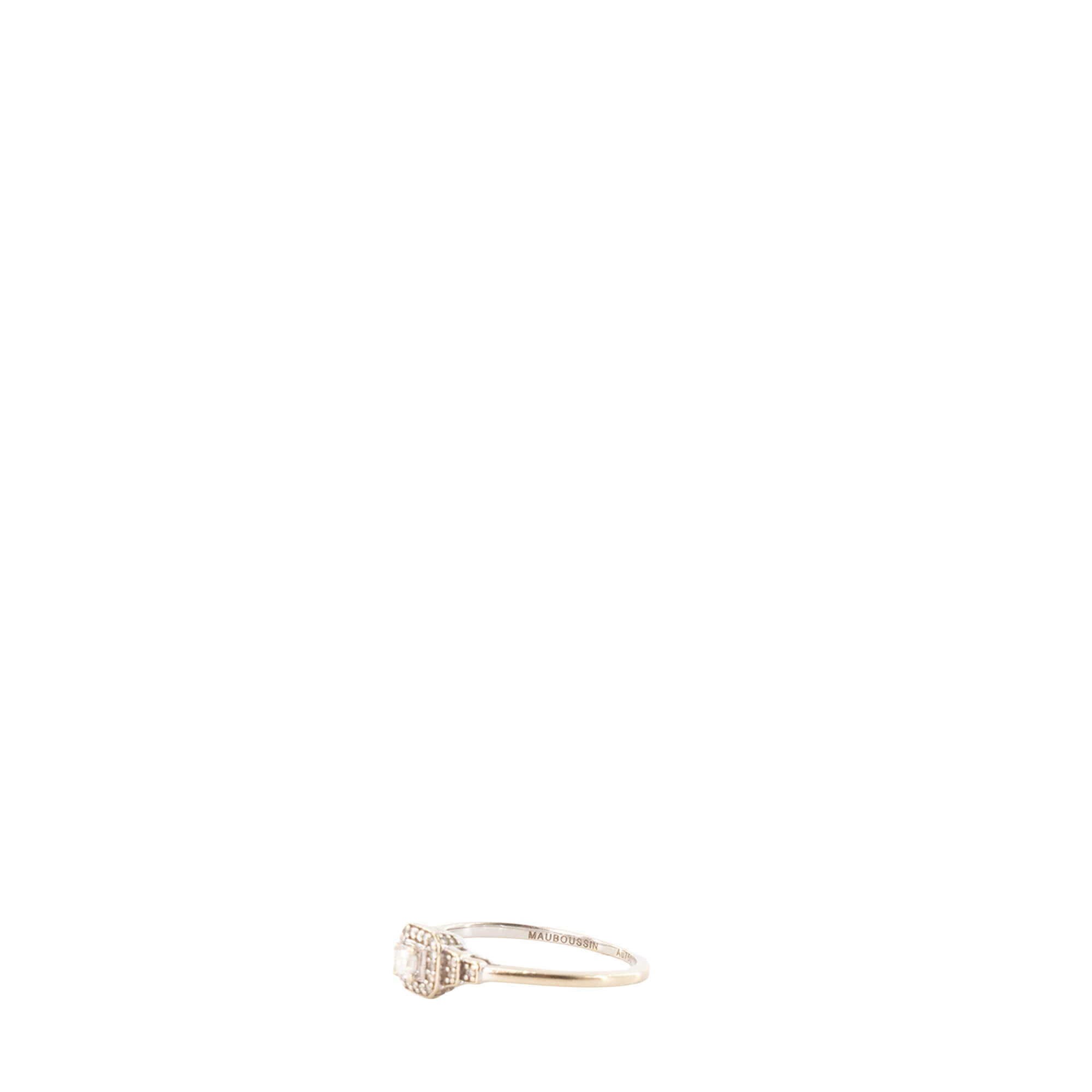 MAUBOUSSIN - Bague Solitaire Un automne 1930 Mauboussin en or gris et diamants (T58)