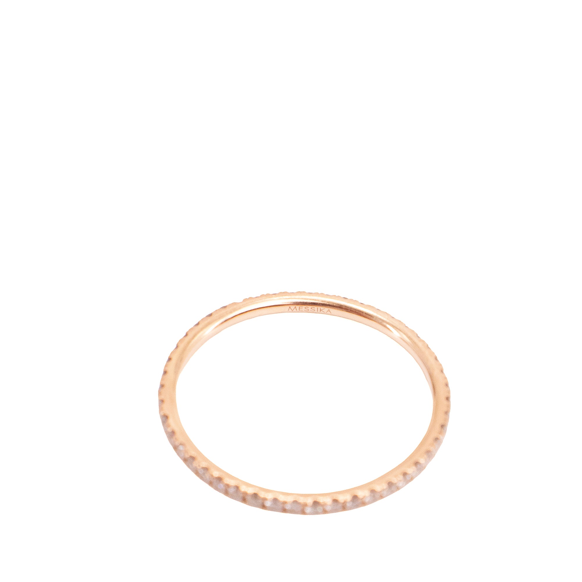 MESSIKA - Gatsby XS Messika wedding ring in pink gold (T51)