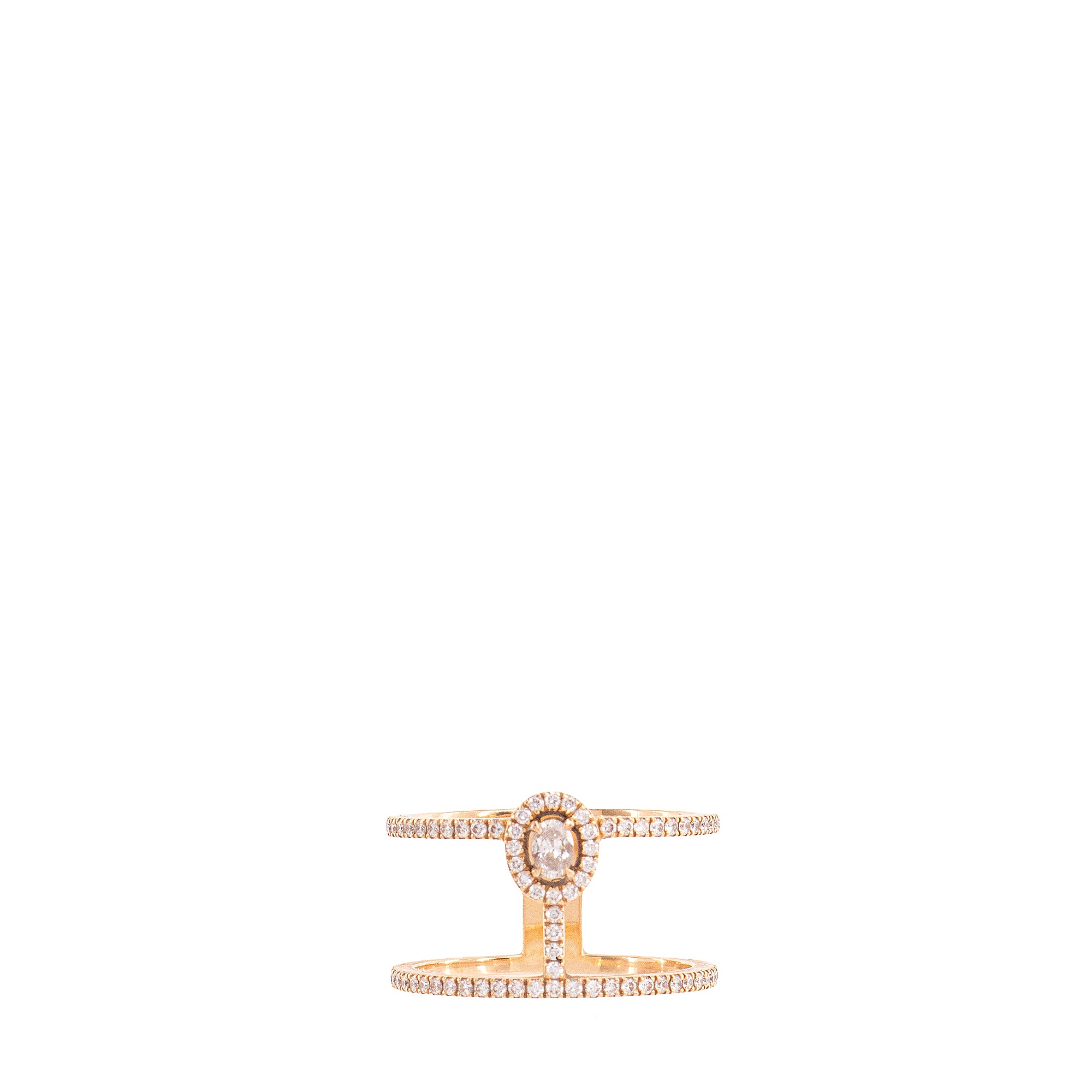 MESSIKA - Bague Glam'Azone (T53) Messika en or rose ornée de diamants
