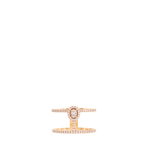 MESSIKA - Glam'Azone ring (T53) Messika in pink gold decorated with diamonds