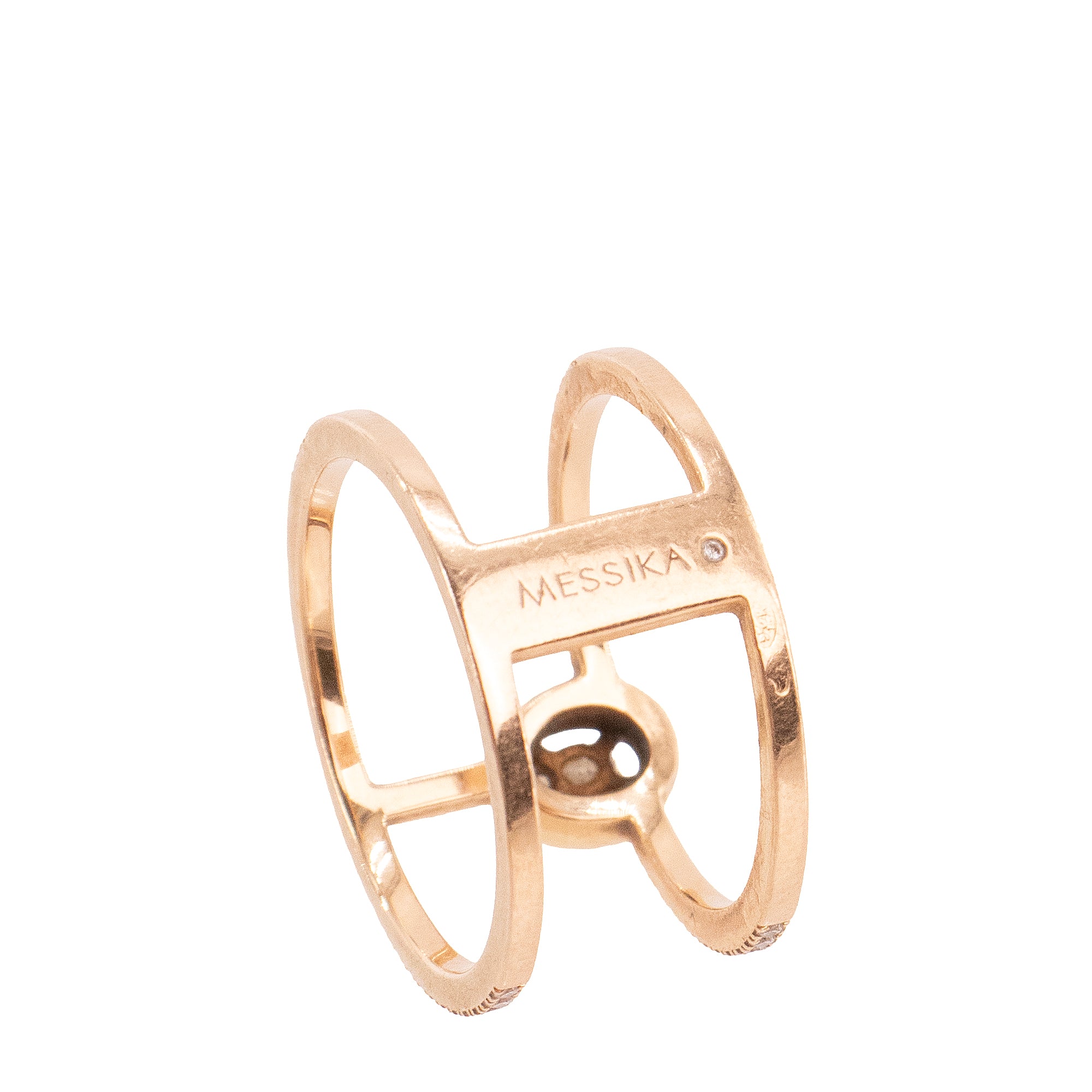 MESSIKA - Bague Glam'Azone (T53) Messika en or rose ornée de diamants